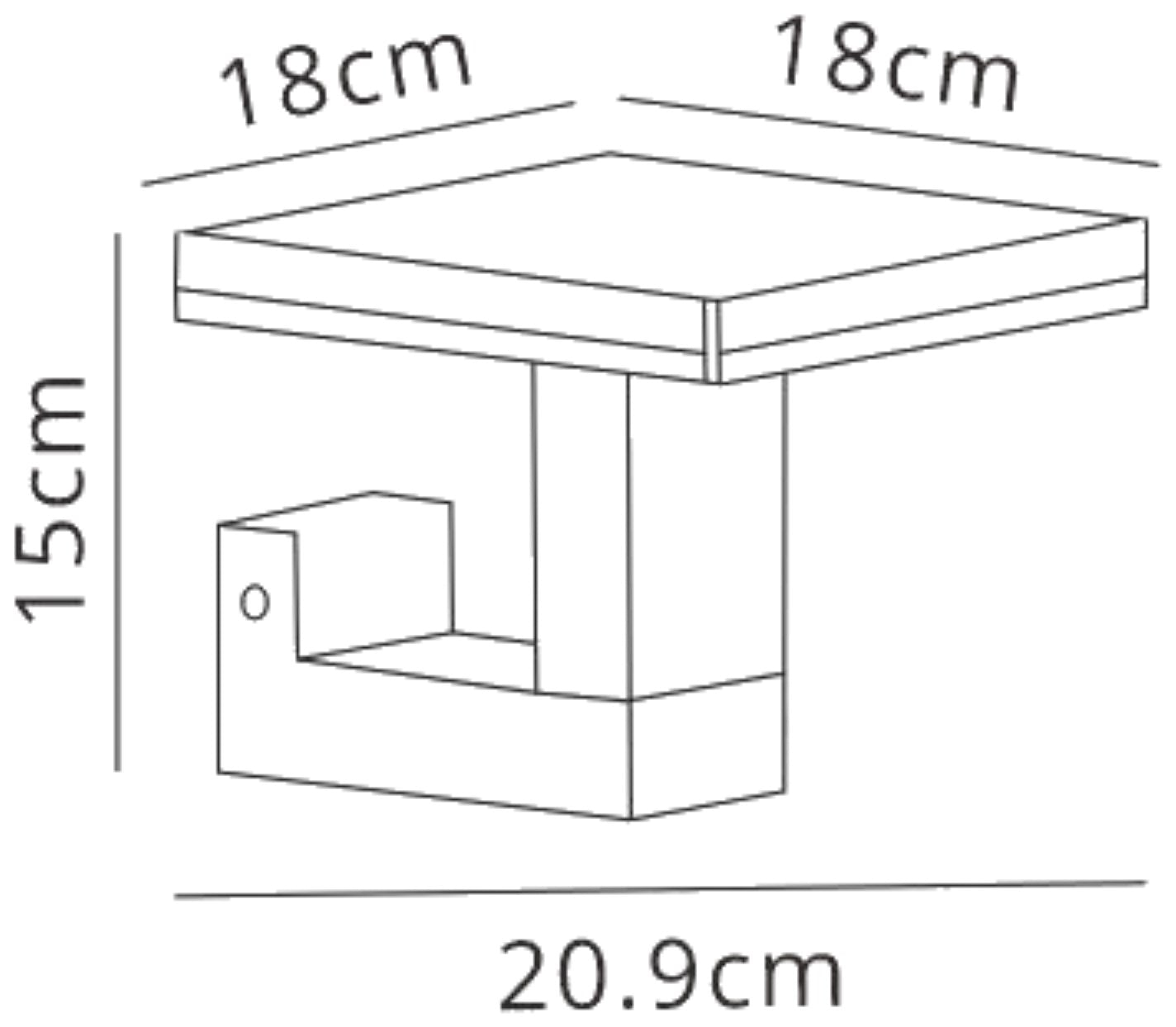 Tignes Wall Lamp, 10W LED, 3000K, 700lm, IP54, Anthracite, 3yrs Warranty by Mantra