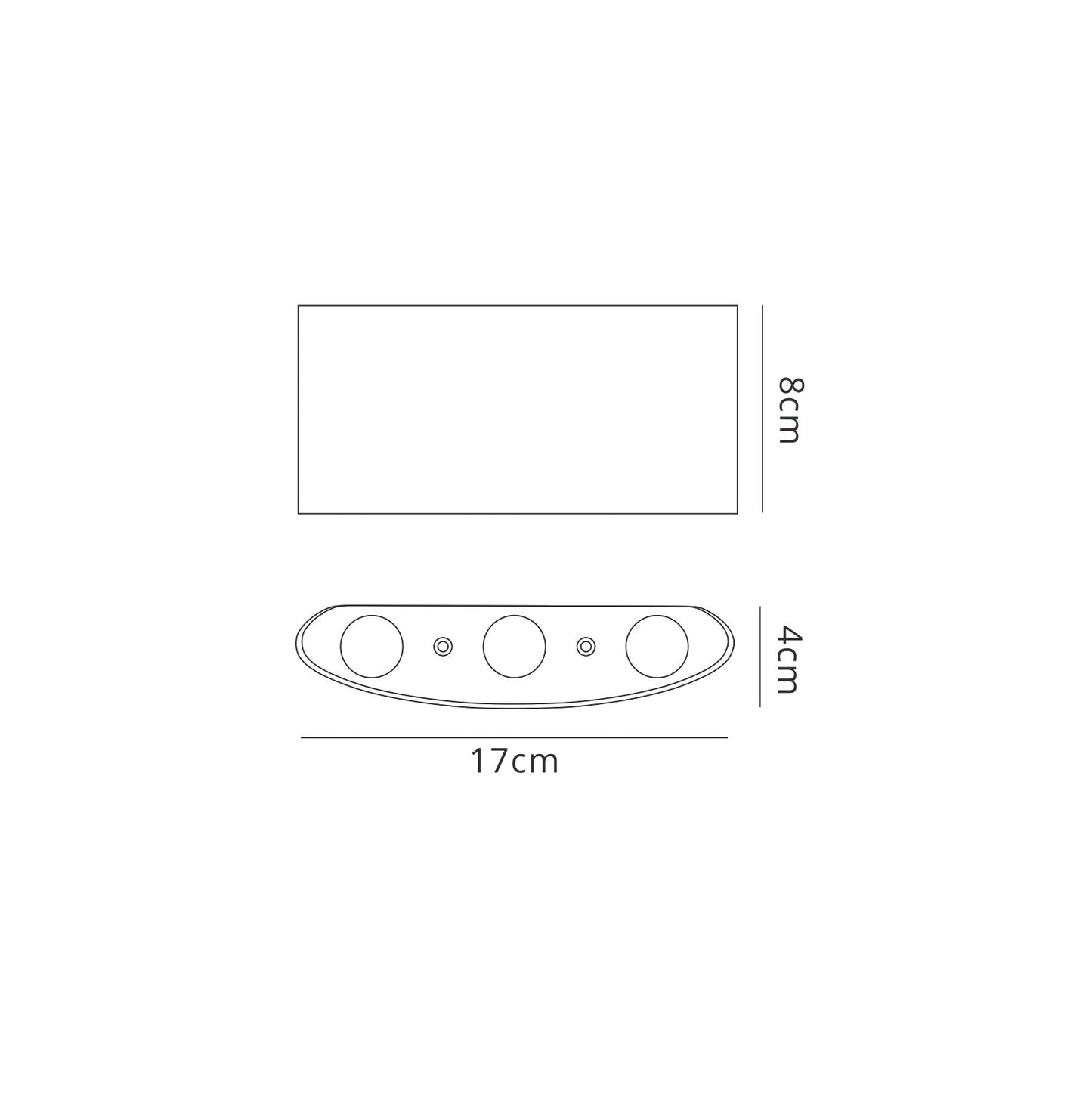 Arcs Wall Lamp, 6W LED, 3000K, 450lm, IP54, Anthracite, 3yrs Warranty by Mantra