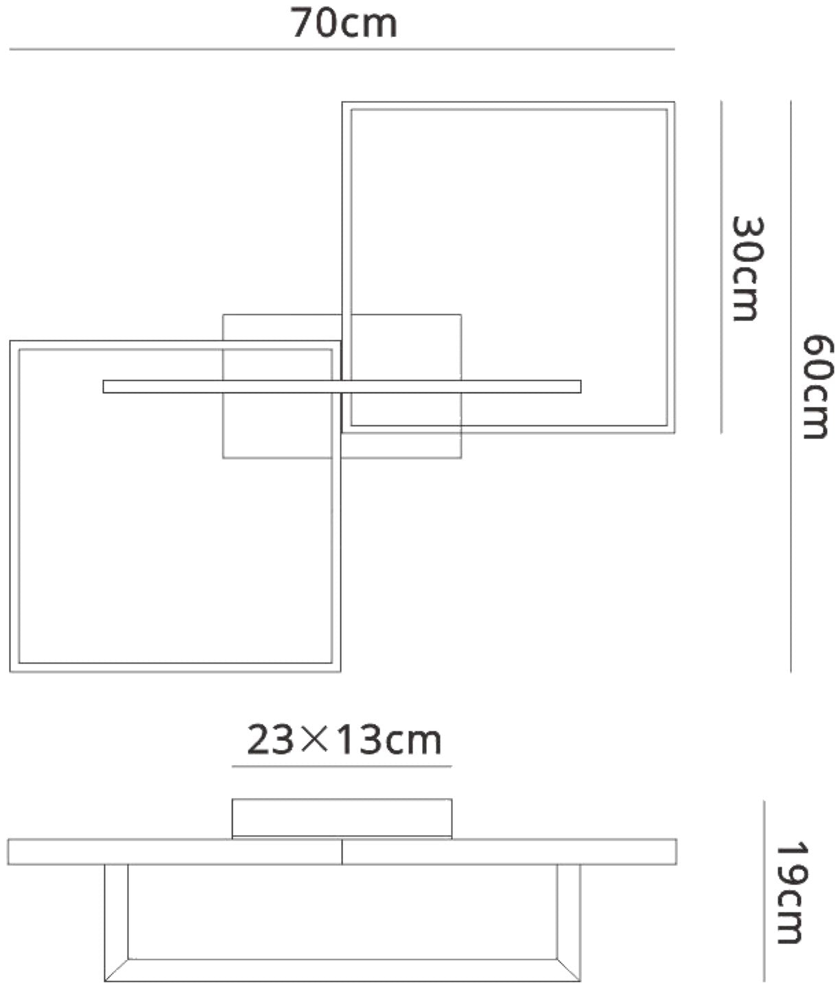 Mural Rectangular Ceiling, Dimmable, 48W LED, 3000K, 3840lm, IP20, Matt White, 3yrs Warranty by Mantra