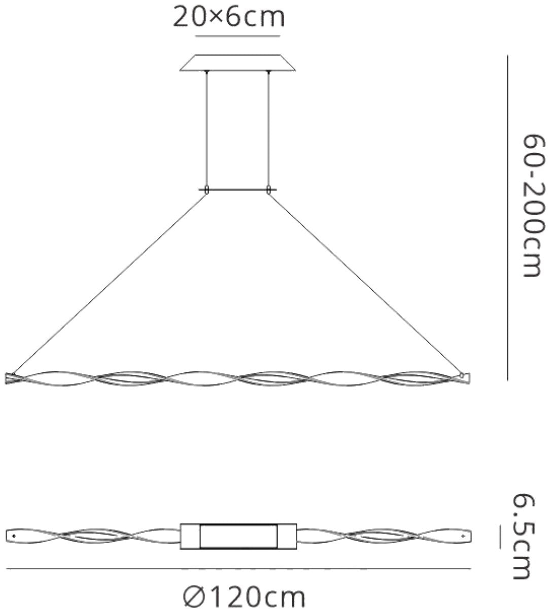 Madagascar Linear Pendant, 33W LED, 3000K, 2310lm, IP20, Sand White, 3yrs Warranty by Mantra