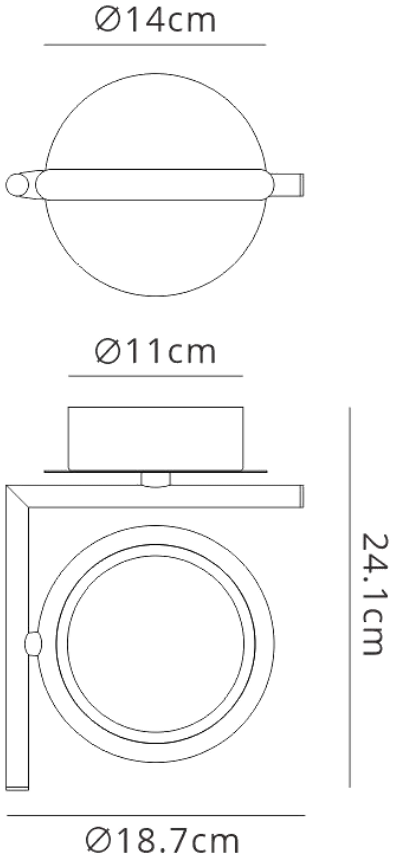 Olimpia Wall Lamp, 8W LED, 3000K, 600lm, IP20, Satin Gold, 3yrs Warranty by Mantra