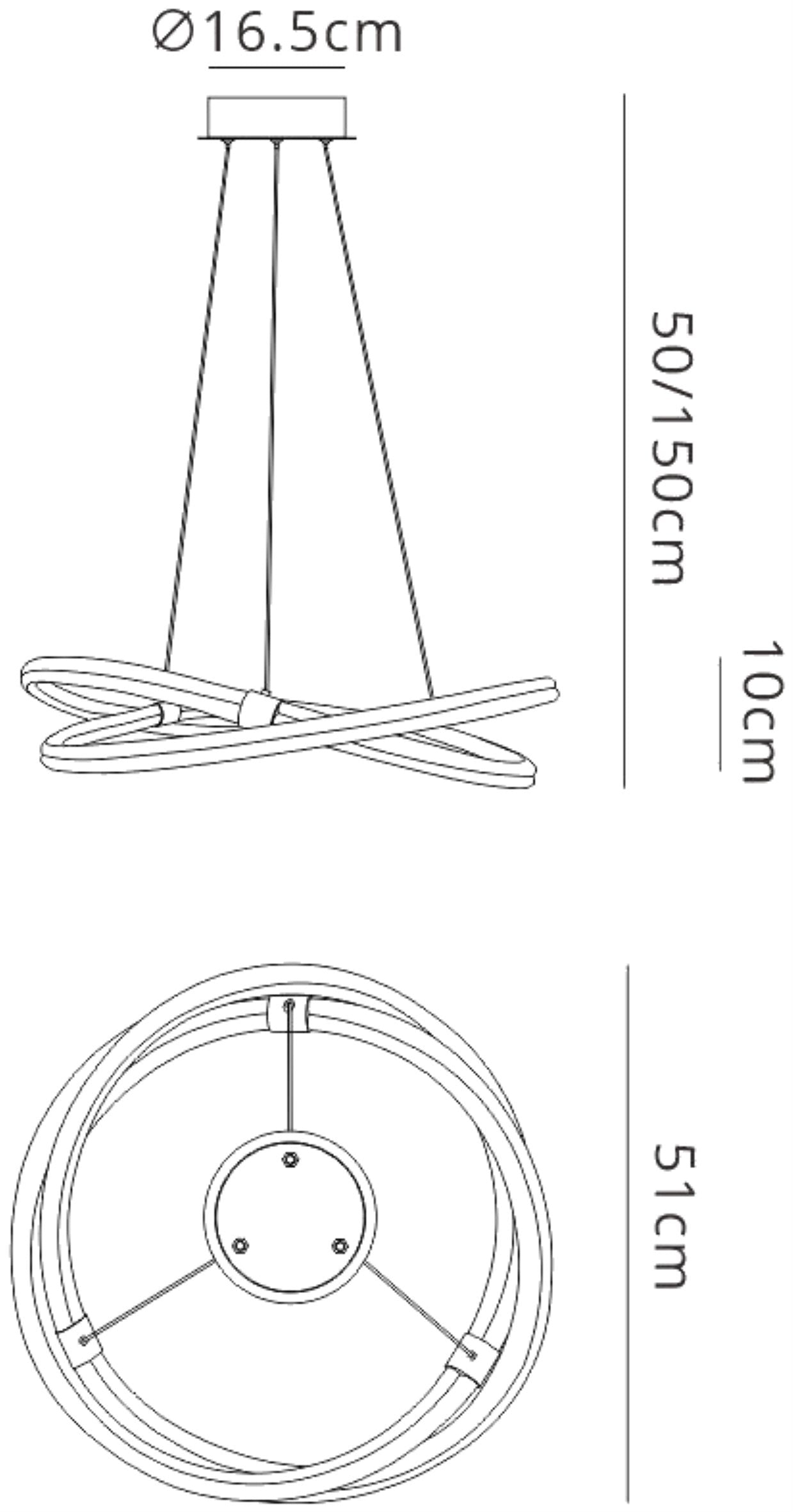 Infinity II Ceiling, 42W LED, 3000K, 3150lm, IP20, Chrome, 3yrs Warranty by Mantra