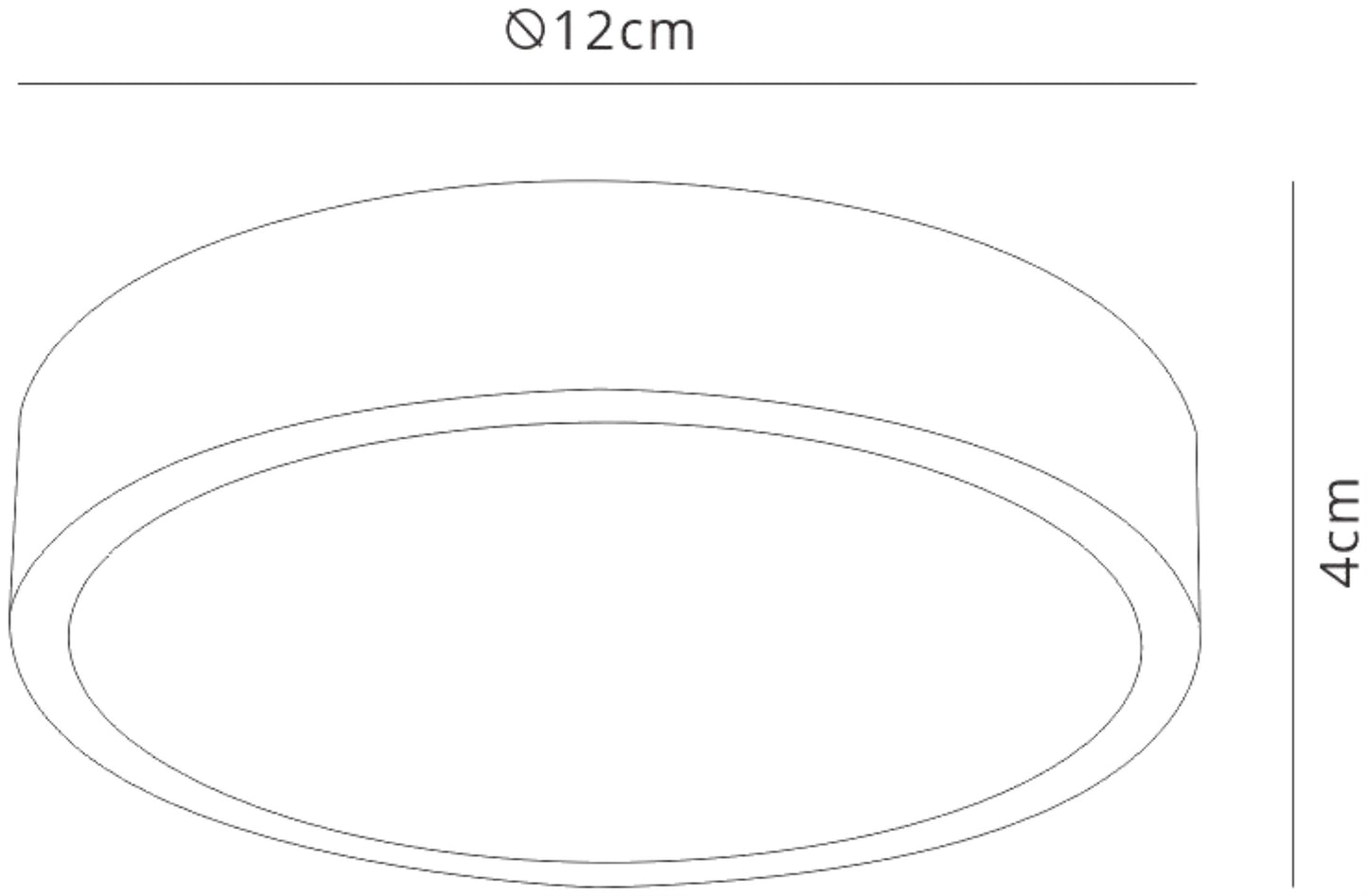 Saona 12cm Round LED Surface Flush Fitting,8W,3000K,680lm,Matt White/Frosted Acrylic,3yrs Warranty by Mantra