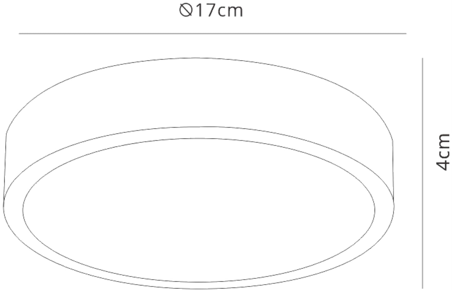 Saona 17cm Round LED Surface Flush Fitting,14W,3000K,1190lm,Matt White/Frosted Acrylic,3yrs Warranty by Mantra