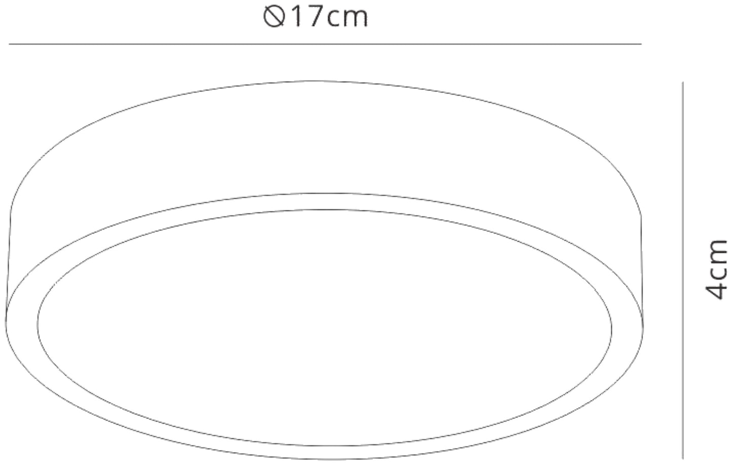 Saona 17cm Round LED Surface Flush Fitting,14W,4000K,1260lm,Matt White/Frosted Acrylic,3yrs Warranty by Mantra