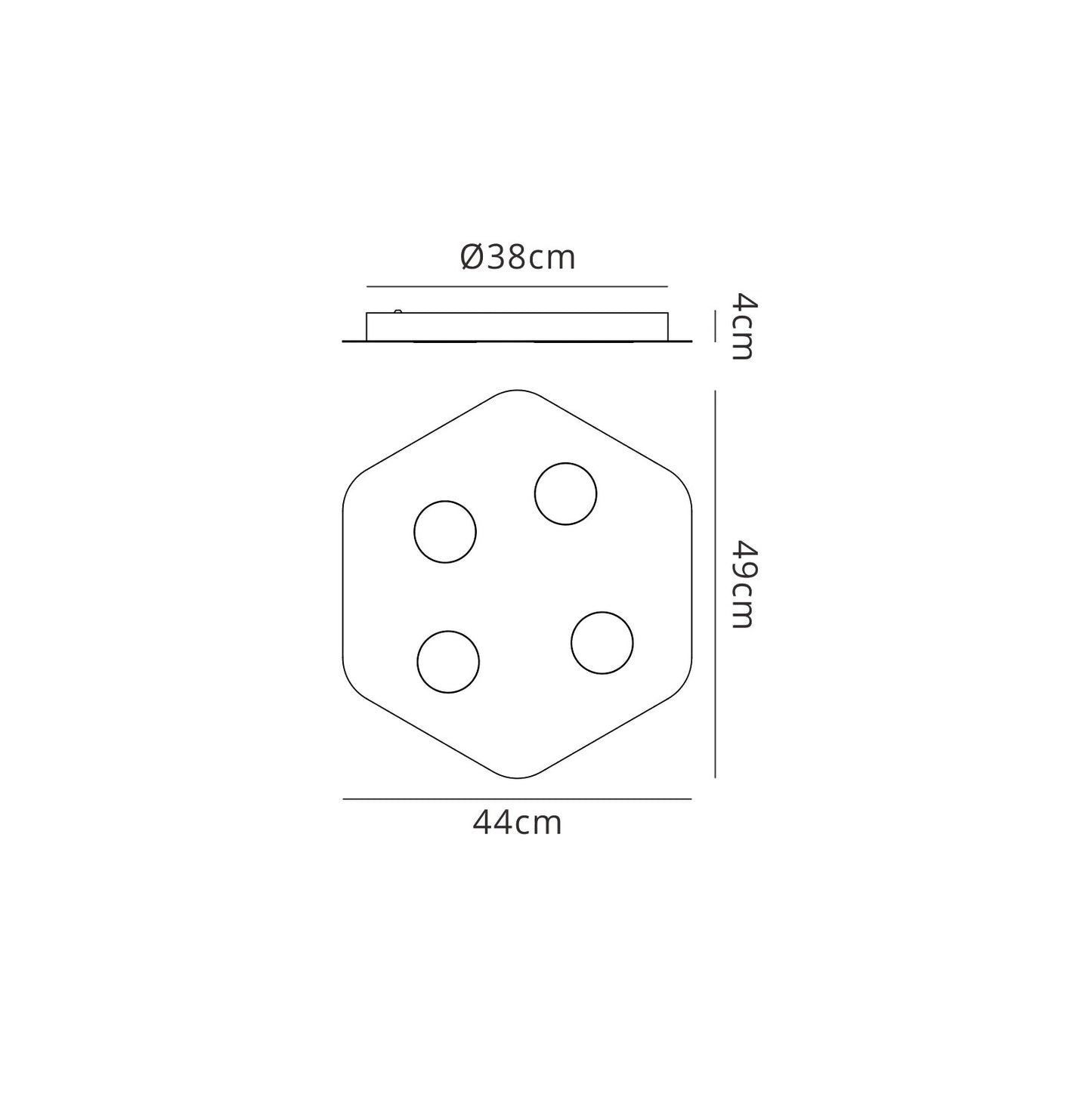 Area Ceiling, 4 x GX53 (Max 9W, Not Included), Sand White by Mantra