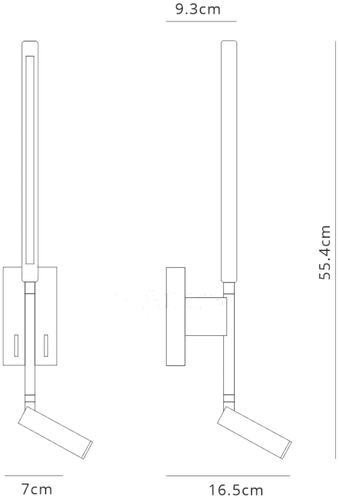 Torch Wall + Reading Light, 6W + 3W LED, 3000K, 592lm Total, Individually Switched, Sand White, 3yrs Warranty by Mantra