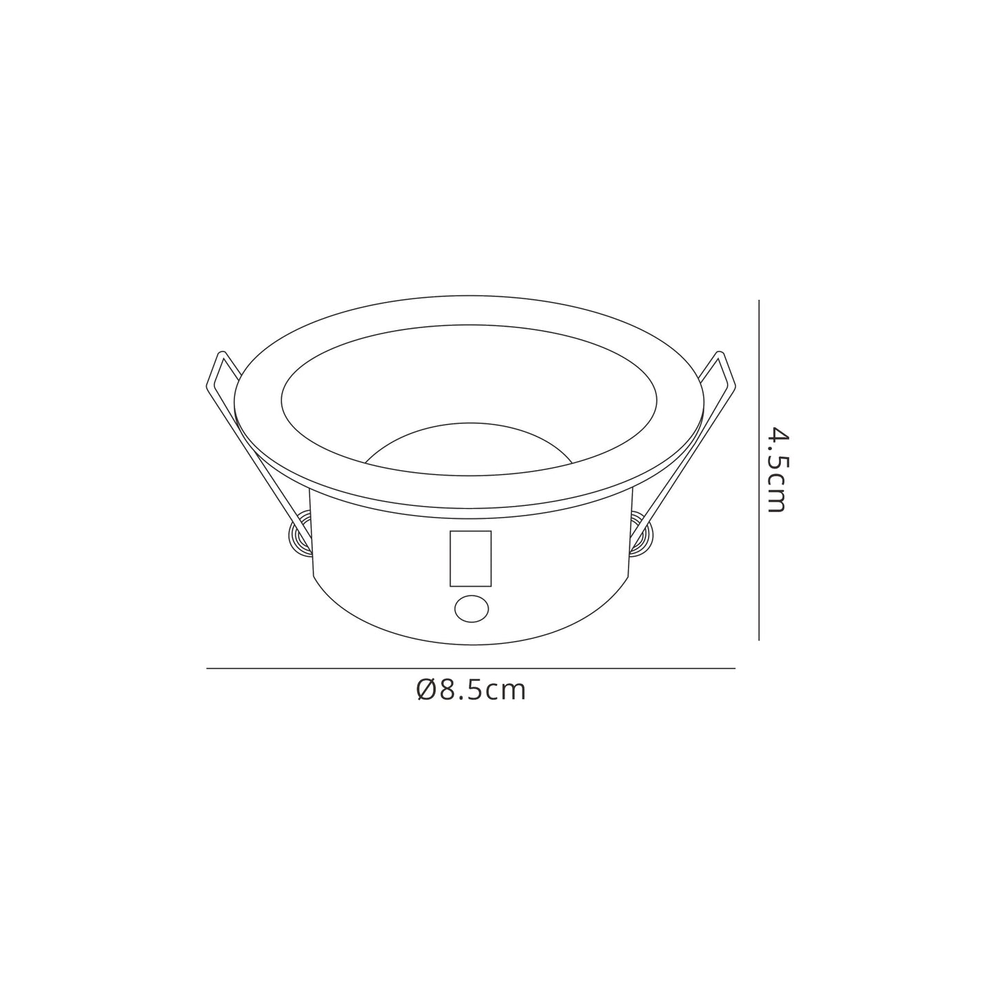 Comfort GU10 Downlight Round, 1 x GU10 (Max 12W), IP54, Matt Black, Cut Out: 75mm, 2yrs Warranty, Lampholder Included by Mantra