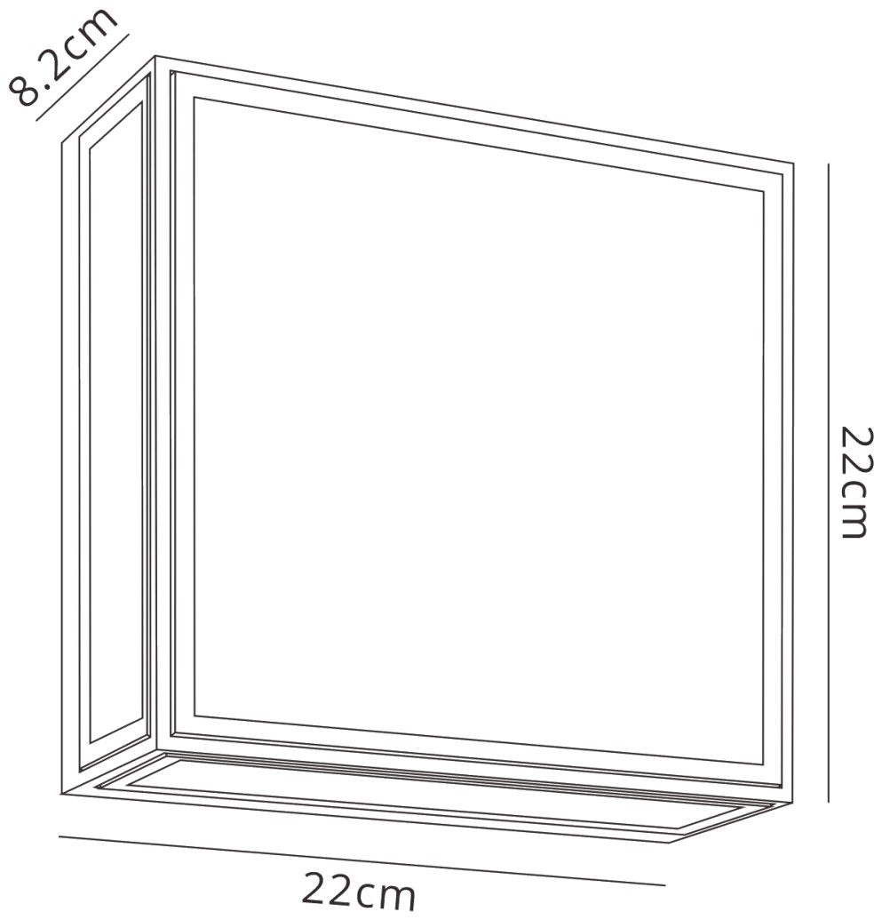 Bachelor Ceiling/Wall, 14W LED, 3000K, 1180lm, IP65, Anthracite, 3yr Warranty by Mantra