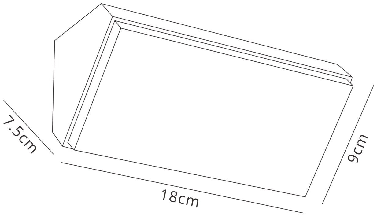 Solden Horizontal Wall Lamp, 9W LED, 3000K, 773lm, IP65, White, 3yrs Warranty by Mantra