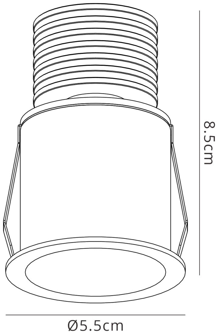 Guincho Spotlight, 5W LED, 2700K, 410lm, IP54, Sand White, Cut Out: 50mm, Driver Included, 3yrs Warranty by Mantra