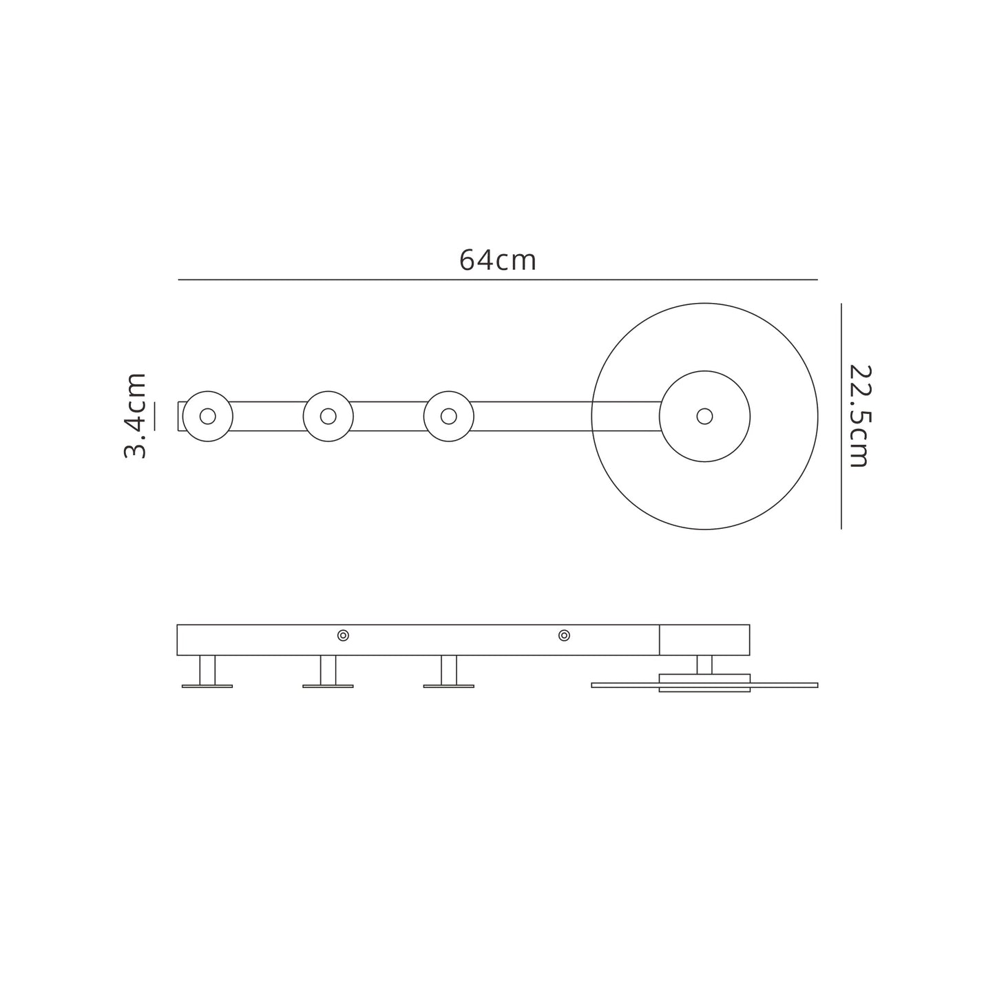 Venus Wall Lamp Coat Rack, 6W LED, 3000K, 490lm, White, 3yrs Warranty by Mantra