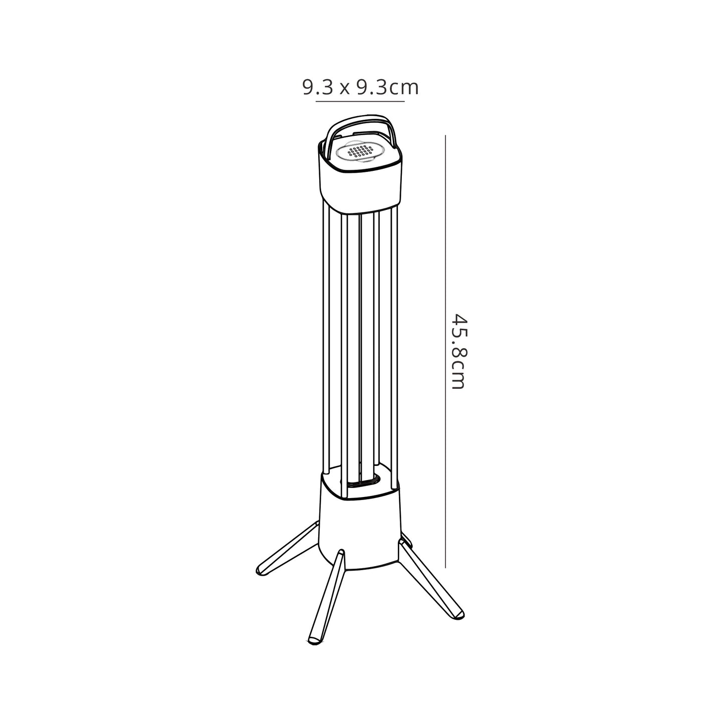 Cidal 36W UV-C Germicidal Table Lamp c / w Philips Lamp, TO BE USED IN VACATED ROOMS ONLY by Mantra
