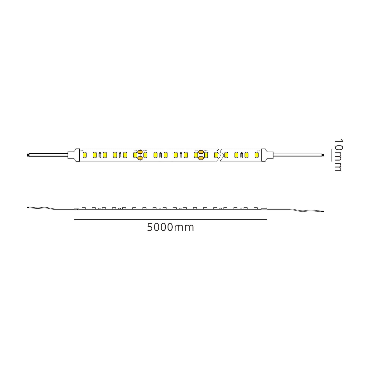 Tiras LED Strips 5m 3000K 120 LED/m 10mm 14.4W/m by Mantra