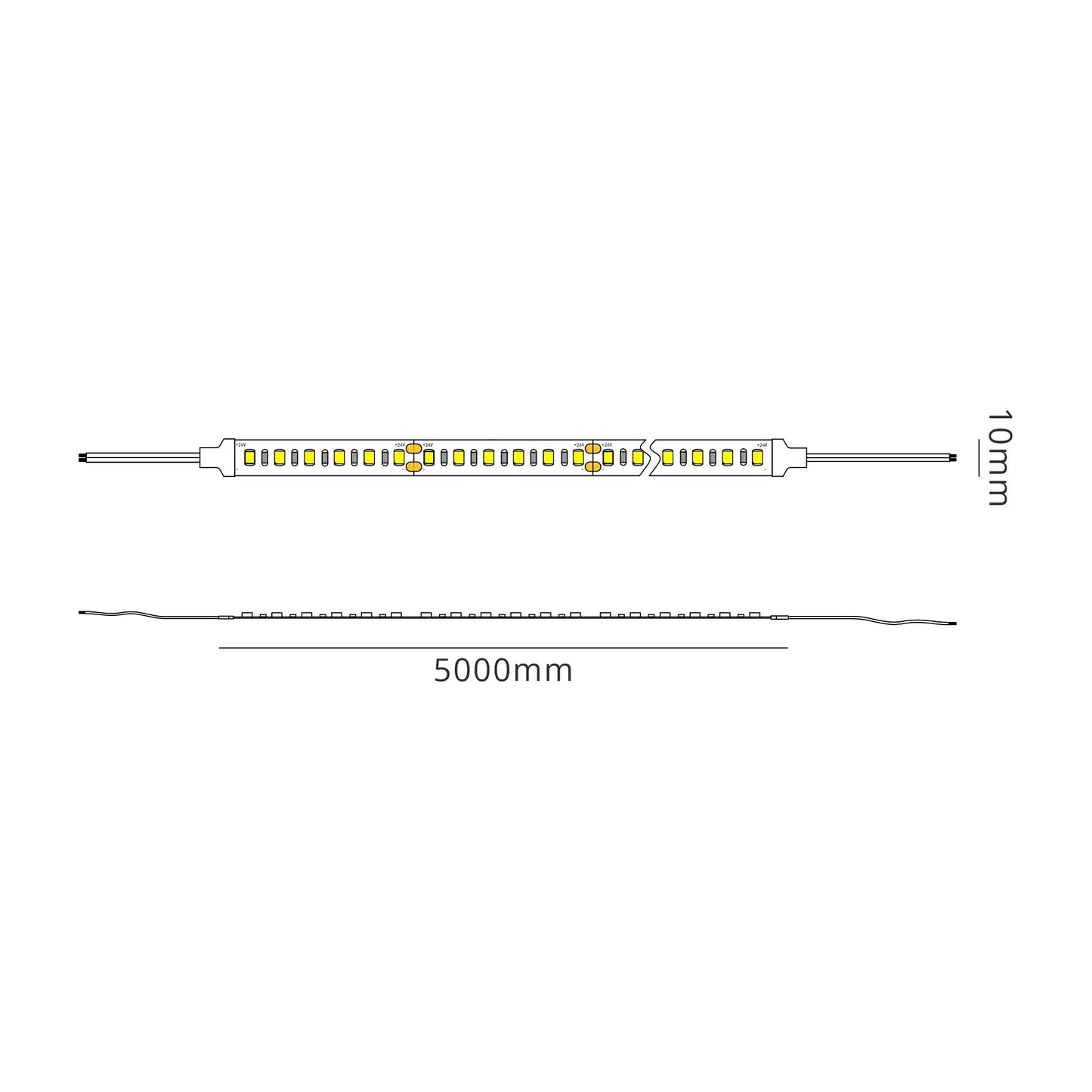 Tiras LED Strips 5m 2700K 240 LED/m 10mm 19.2W/m by Mantra