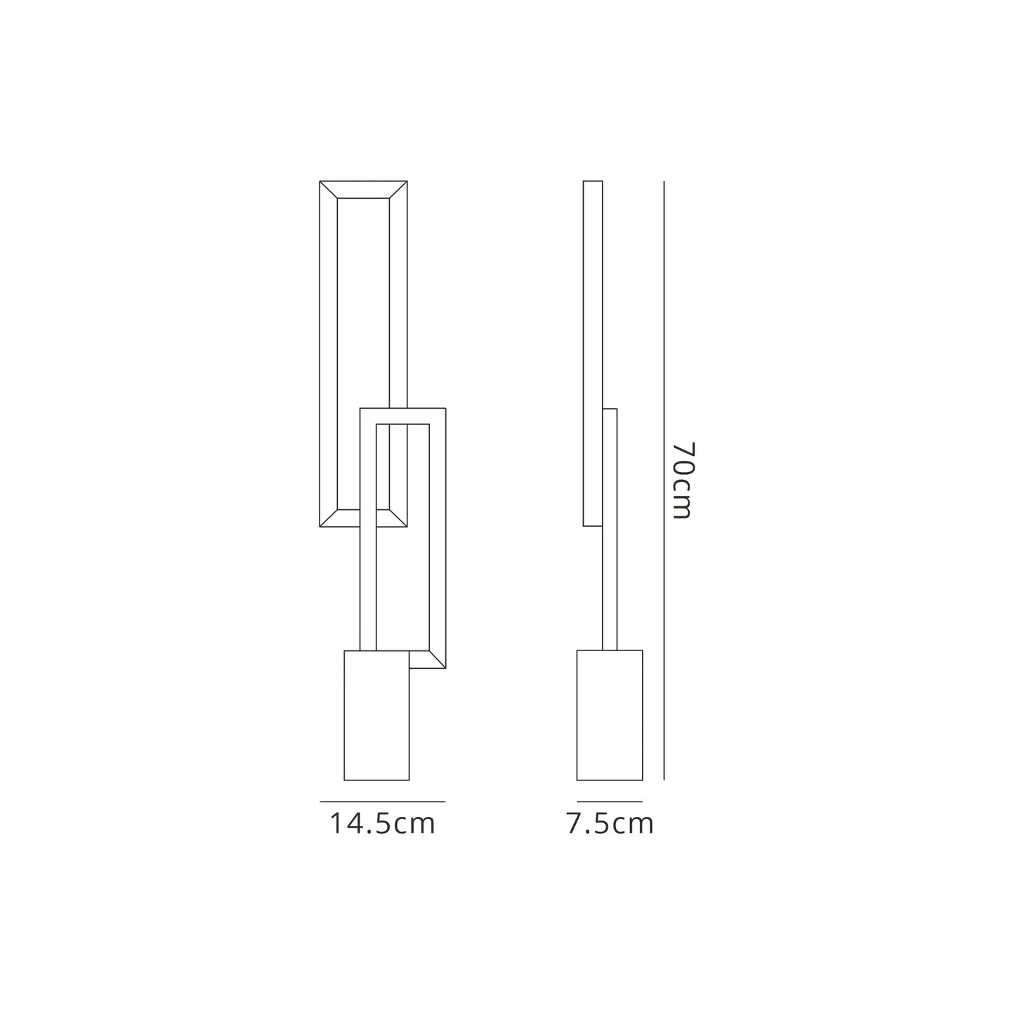 Mural Table Lamp, 18W LED, 3000K, 1380lm, IP20, Matt Black, 3yrs Warranty by Mantra