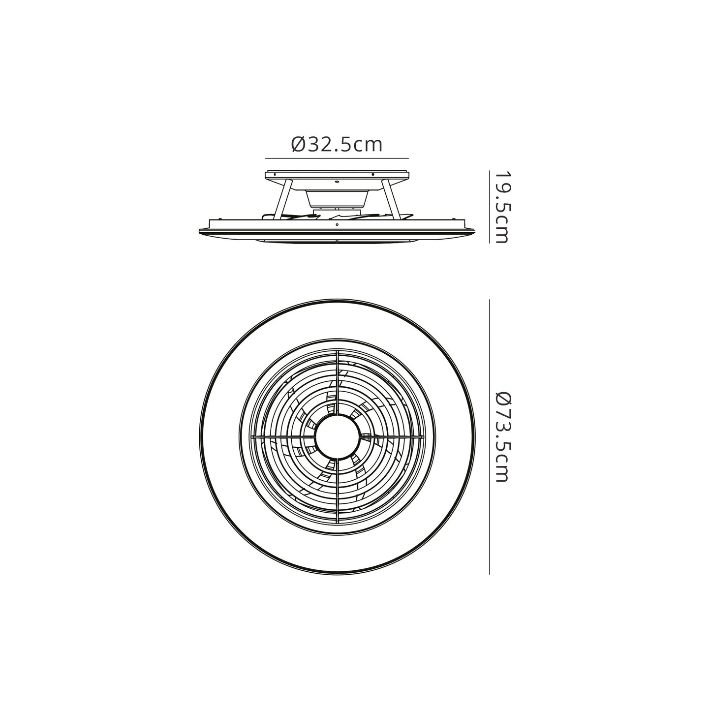 Alisio XL 95W LED Dimmable Ceiling Light & 58W DC Reversible Fan, Silver Finish c/w Remote Control, APP & Alexa/Google Voice Control, 5900lm by Mantra