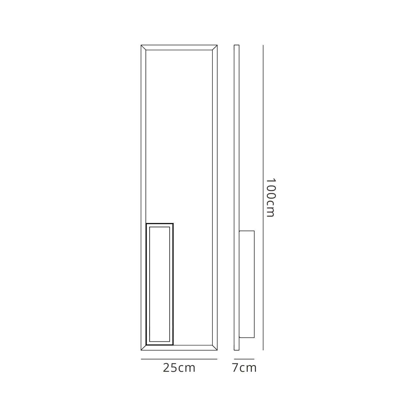 Boutique Rectangle Wall Lamp, 50W LED, 3000K, 2740lm, White, 3yrs Warranty by Mantra