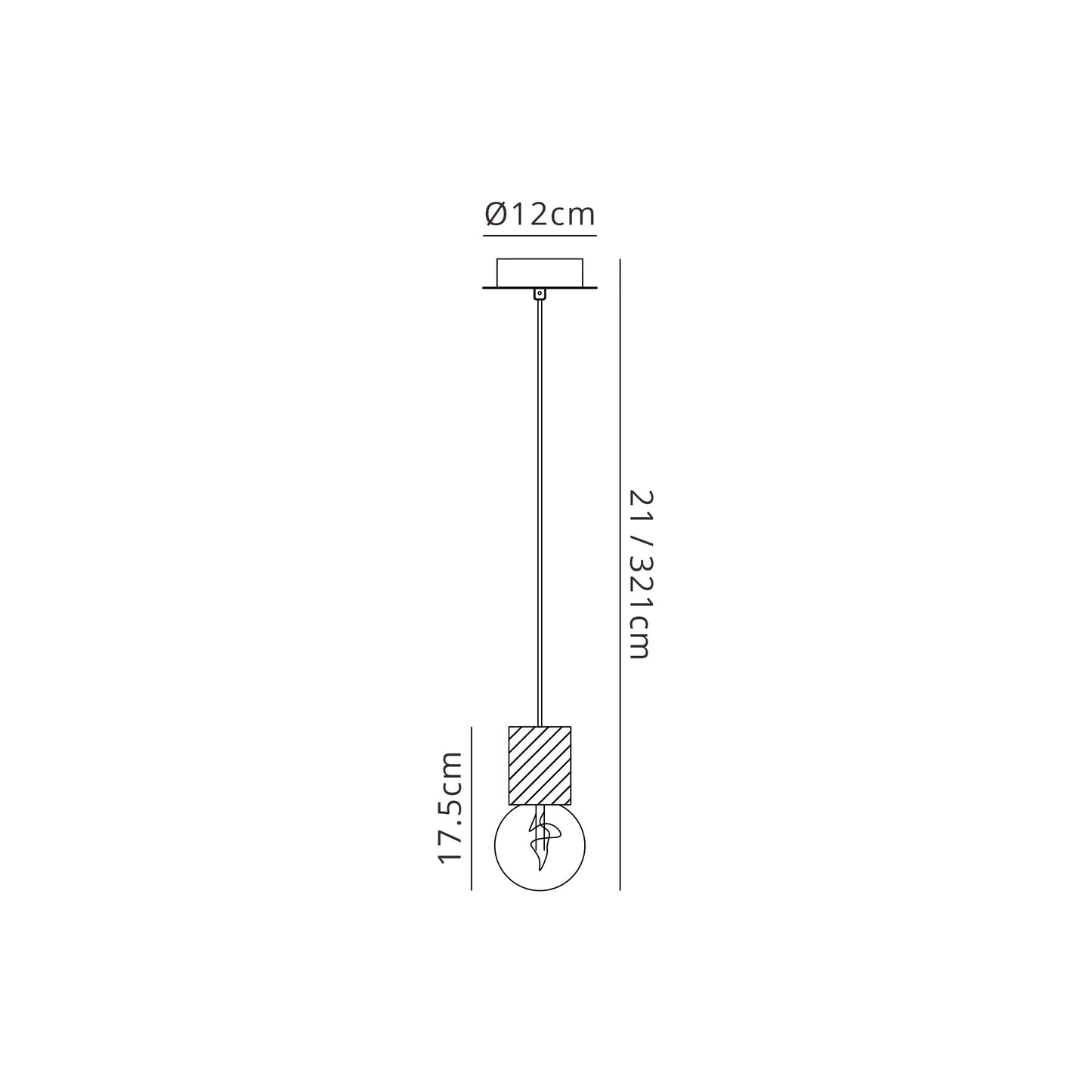 Galaxia Pendant Square, 1 Light E27, White / White Cement by Mantra