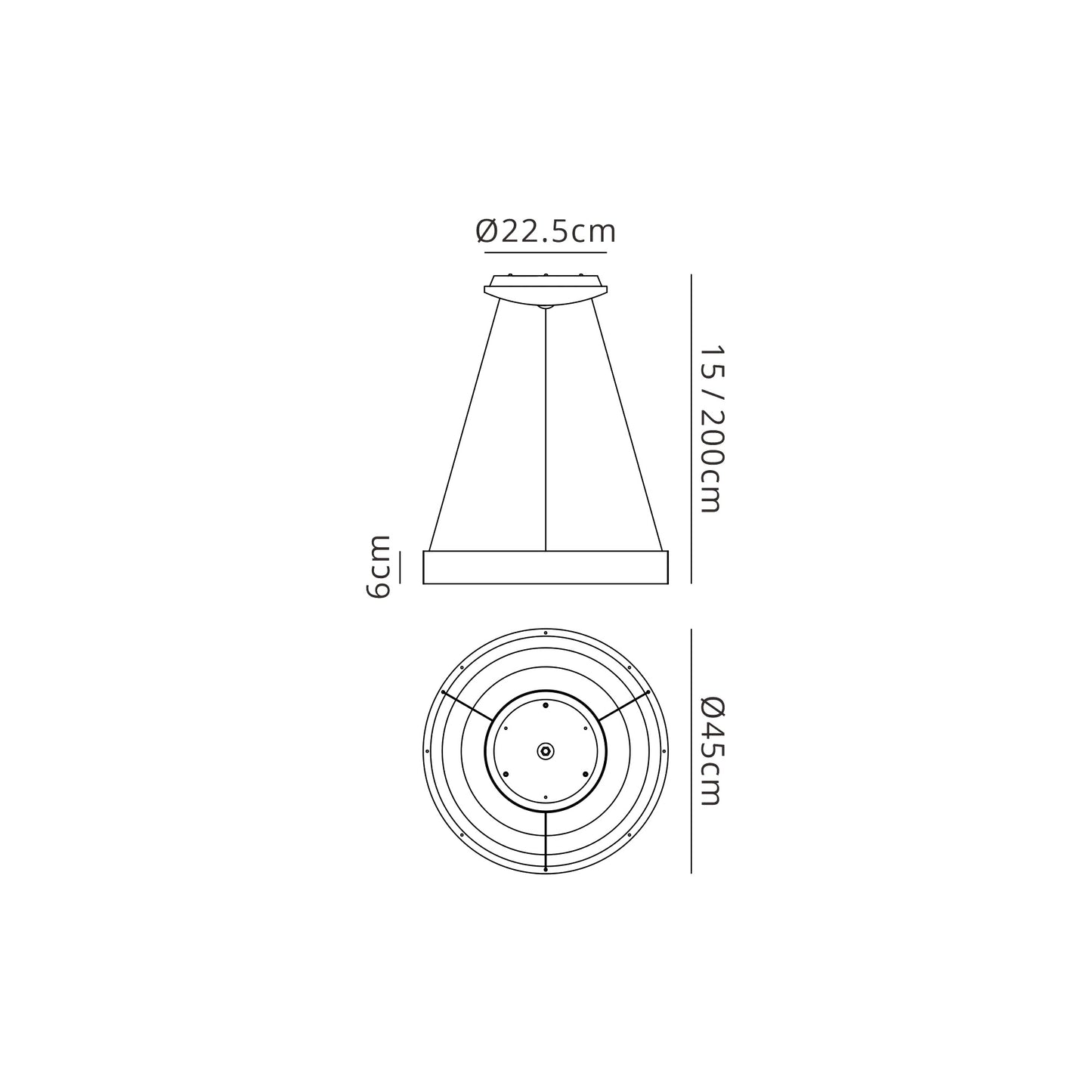 Niseko Ring Pendant 45cm 30W LED, 3000K-6000K Tuneable, 2100lm, Remote Control, Gold, 3yrs Warranty by Mantra