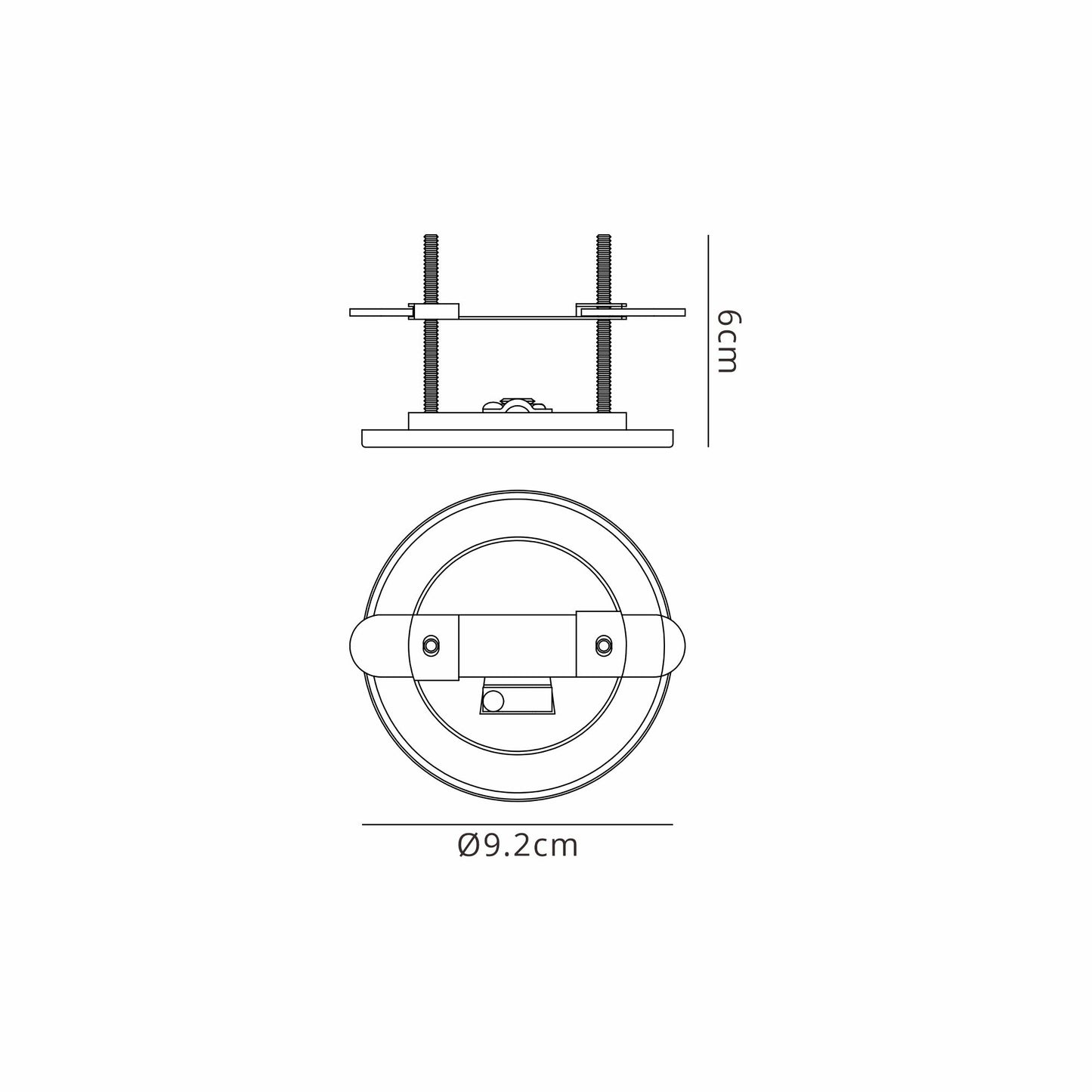 Elsa Parts Recessed Pendant Kit Black by Mantra