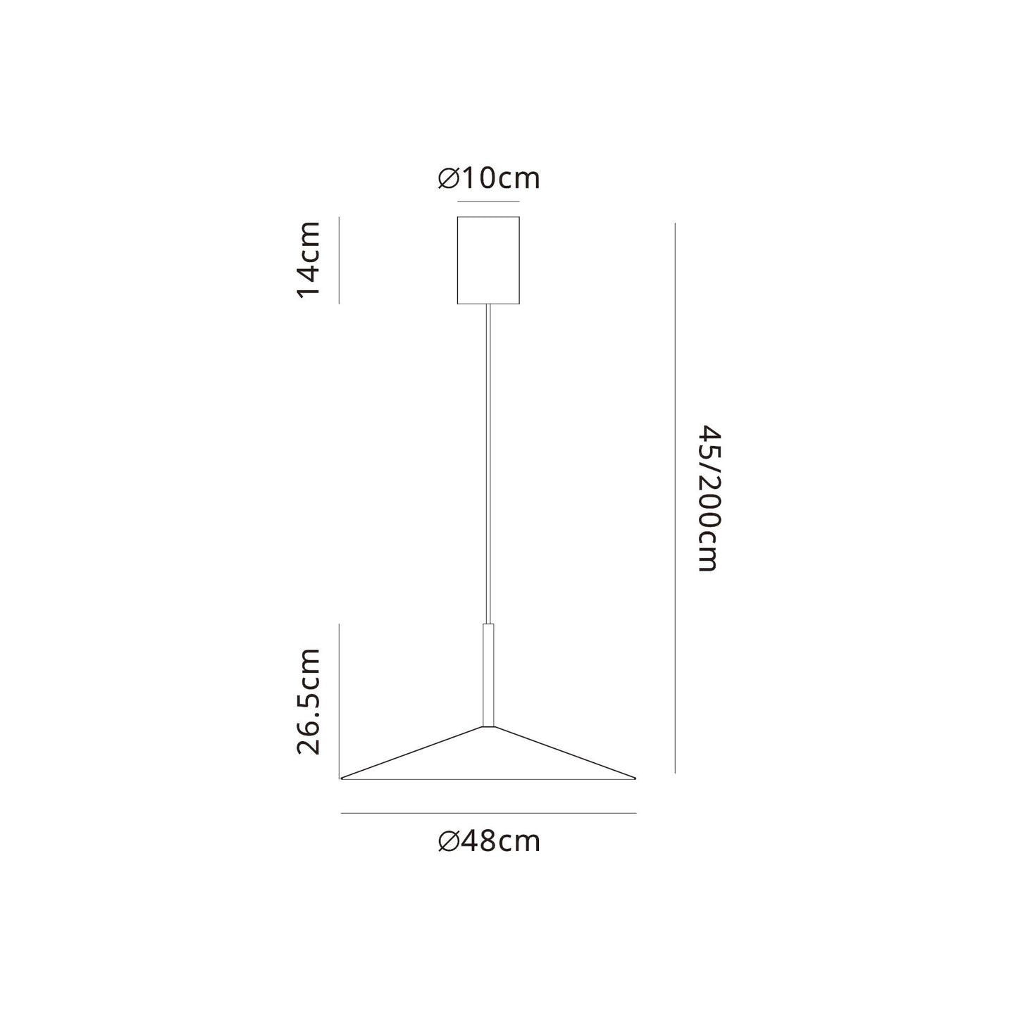 Calice 48cm Rise And Fall Pendant, 16W LED, 3000K, 1200lm, White, 3yrs Warranty by Mantra