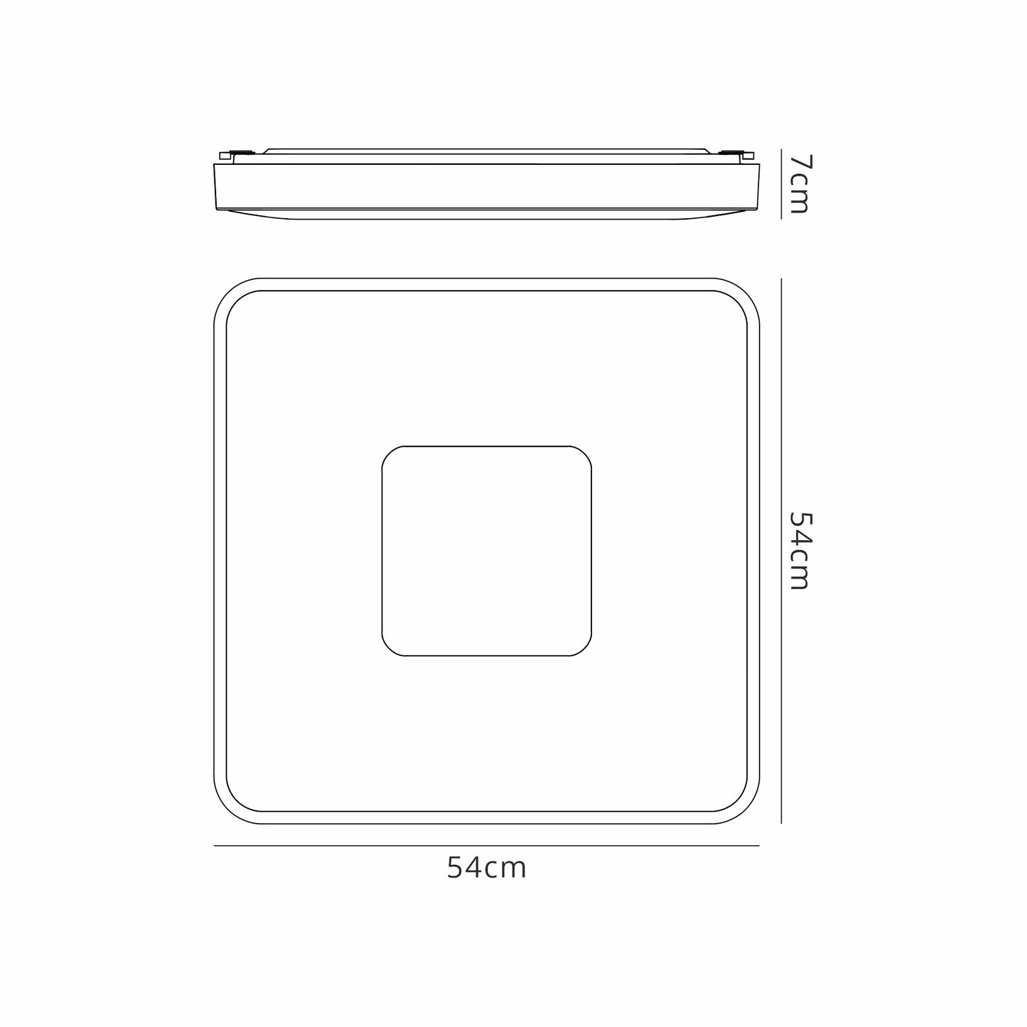 Coin Square Ceiling 100W LED With Remote Control 2700K-5000K, 4900lm, White, 3yrs Warranty by Mantra