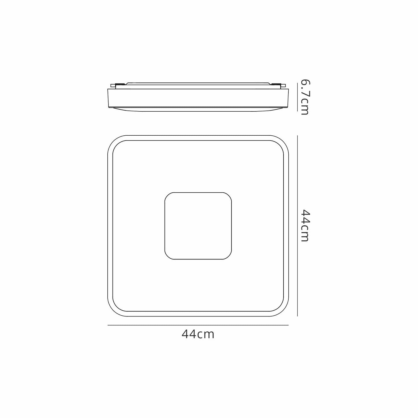 Coin Square Ceiling 80W LED With Remote Control 2700K-5000K, 3900lm, White, 3yrs Warranty by Mantra