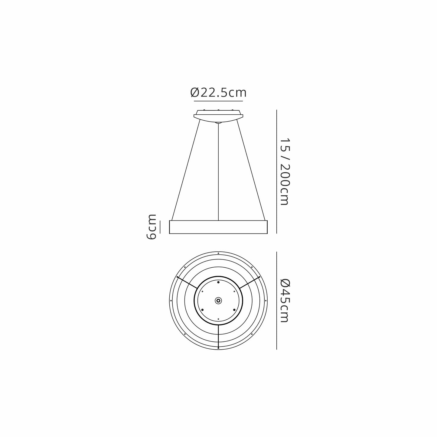 Niseko Ring Pendant 45cm 32W LED, 3000K-6000K Tuneable, 2560lm, Remote Control, Wood, 3yrs Warranty by Mantra