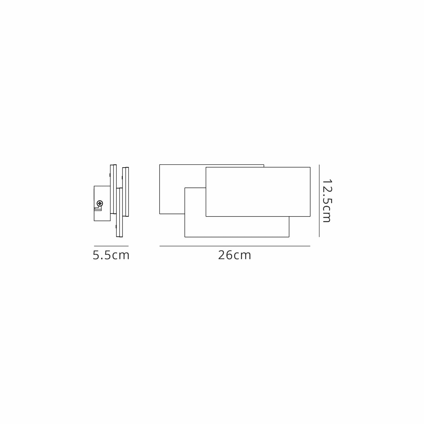 Tahiti XL 260 x 125mm Wall Lamp 12W LED 3000K, 1080lm, White, 3yrs Warranty by Mantra