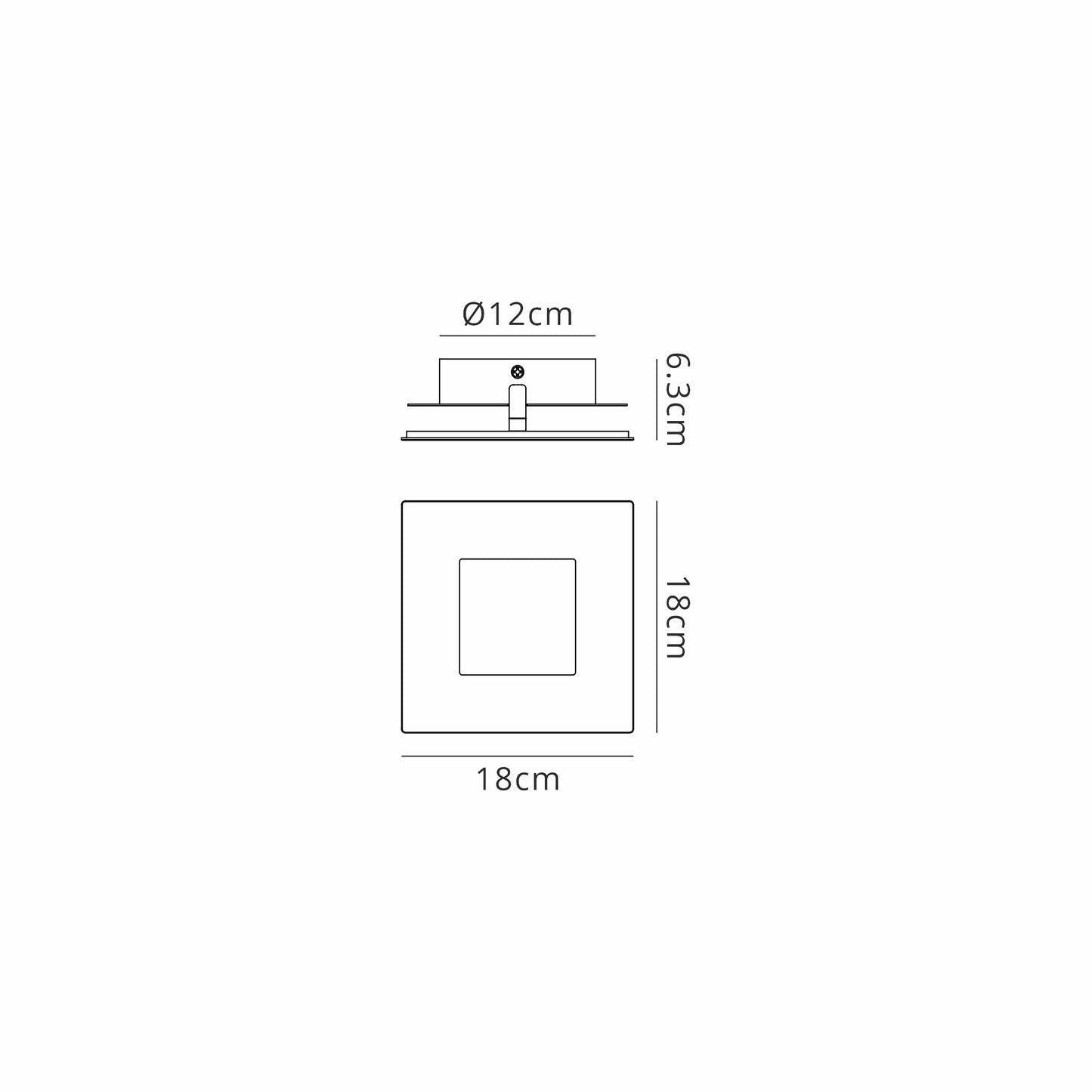 Dalia 18cm Wall Lamp, 18W LED, 3000K, 1260lm, White, 3yrs Warranty by Mantra