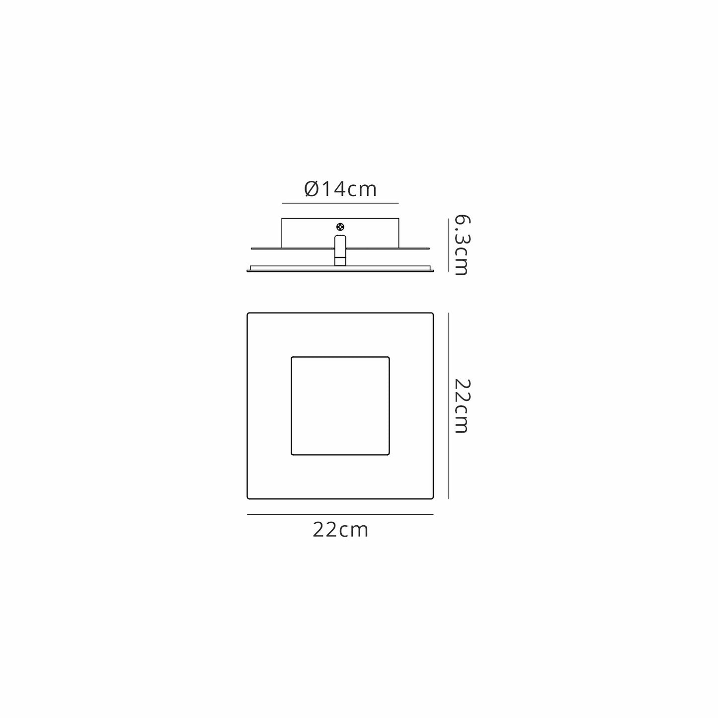 Dalia 22cm Wall Lamp, 24W LED, 3000K, 1680lm, White, 3yrs Warranty by Mantra