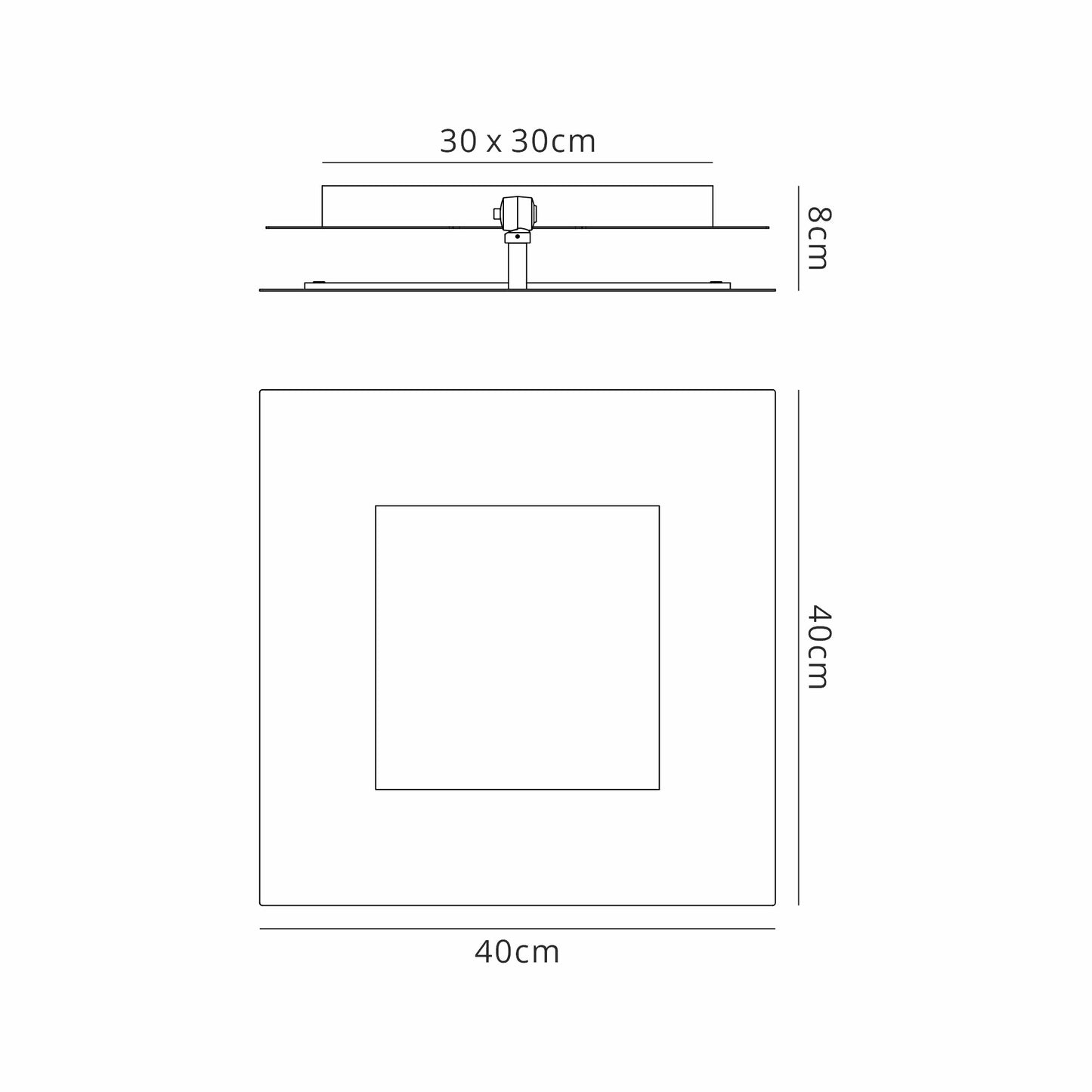 Dalia 40cm Wall Lamp, 40W LED, 3000K, 2800lm, White, 3yrs Warranty by Mantra