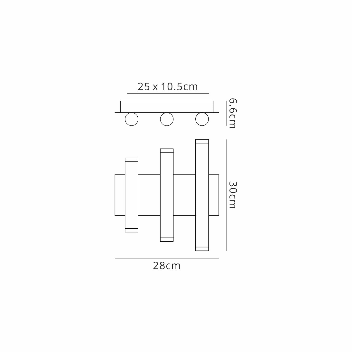 Cala 3+3 Light Wall Light, 36W LED, 3000K, 2520lm, Sand White, 3yrs Warranty by Mantra