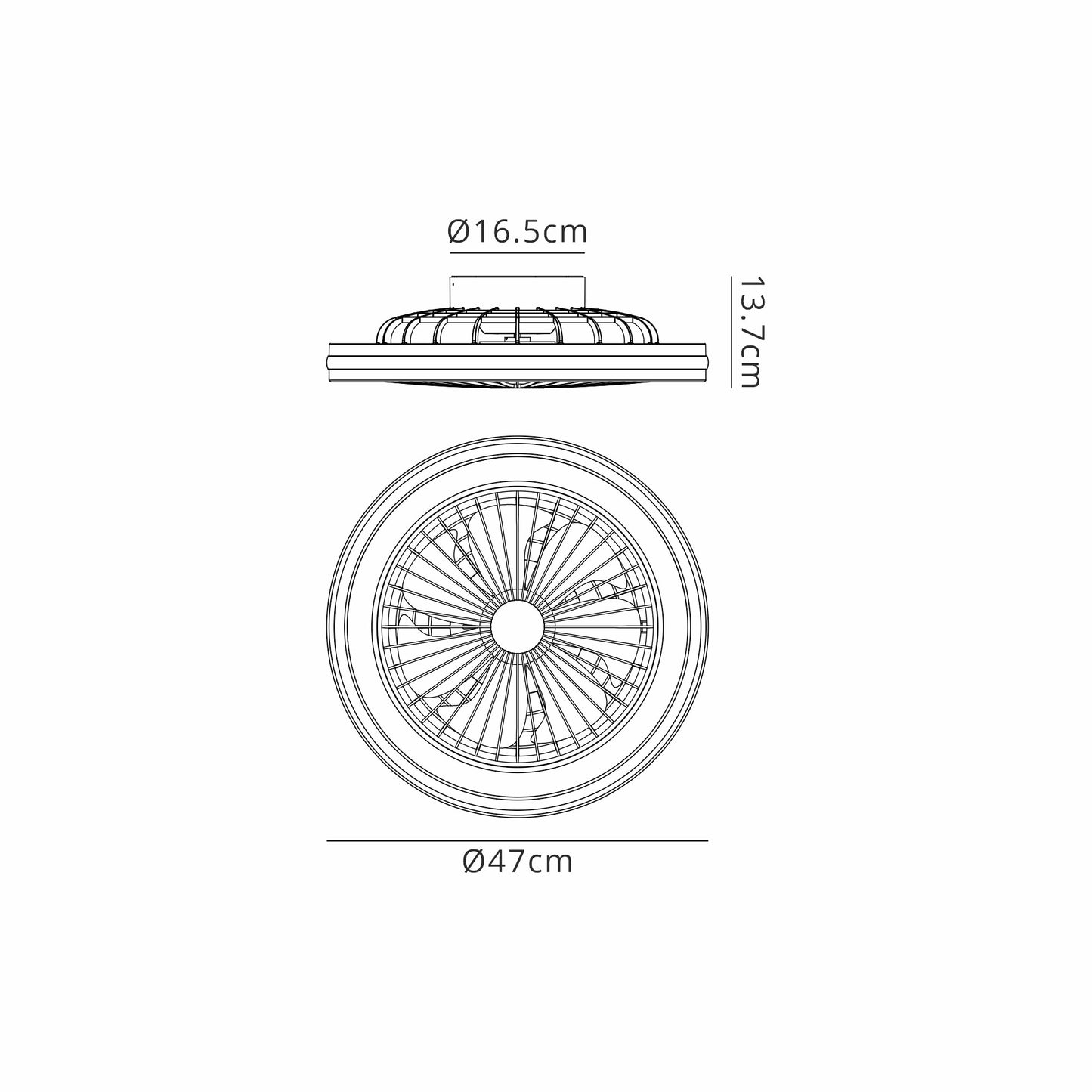 Gamer 40W LED Dimmable White/RGB Ceiling Light With Built-In 20W DC Reversible Fan, c/w Remote Control, 4200lm, White by Mantra