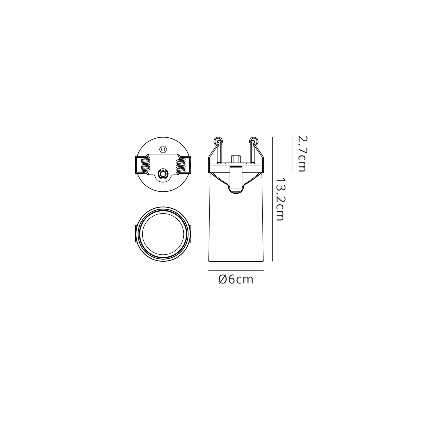 Sal 1 Light Recessed Spotlight GU10, Matt White by Mantra