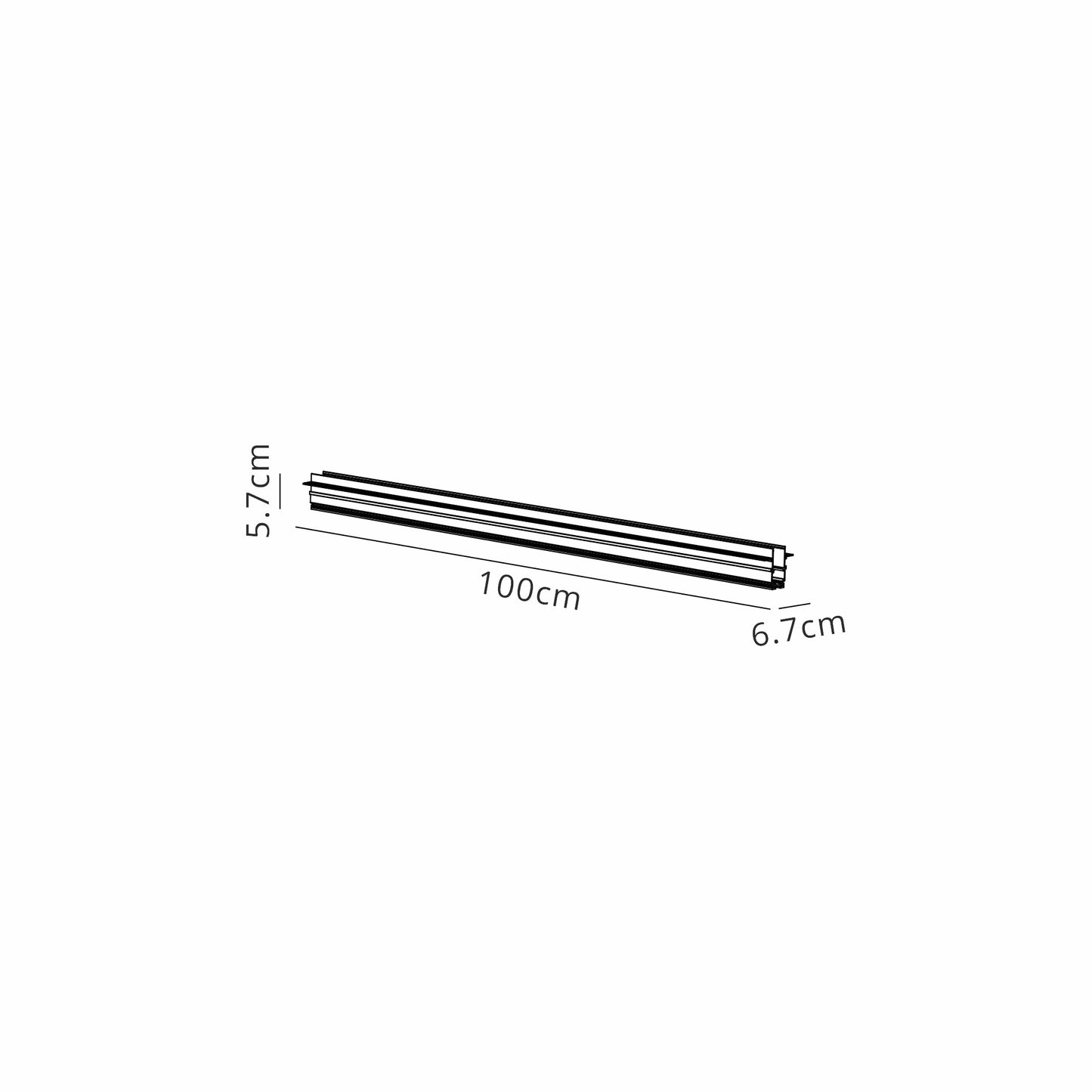Magneto Recessed Track 1m, Black by Mantra