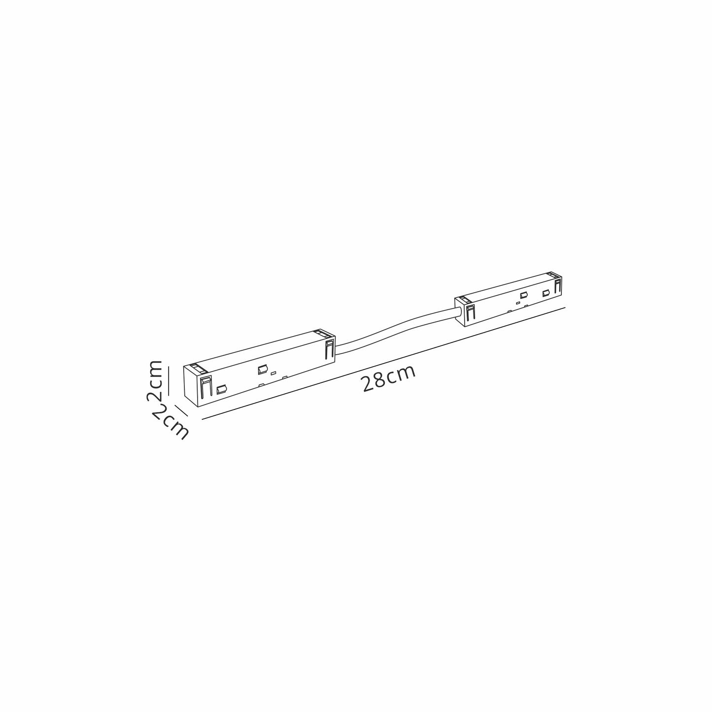 Magneto Track Connector. Black For All Types Of Track by Mantra