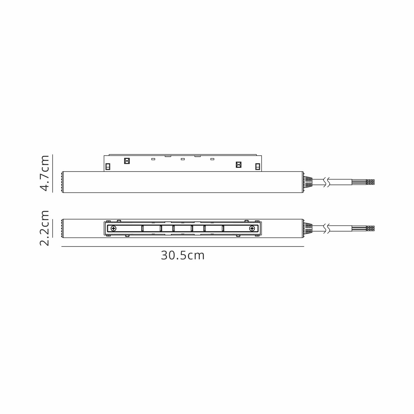 Magneto In-Track Driver 48V 200W, Black For All Types Of Track, Non-Dimmable by Mantra
