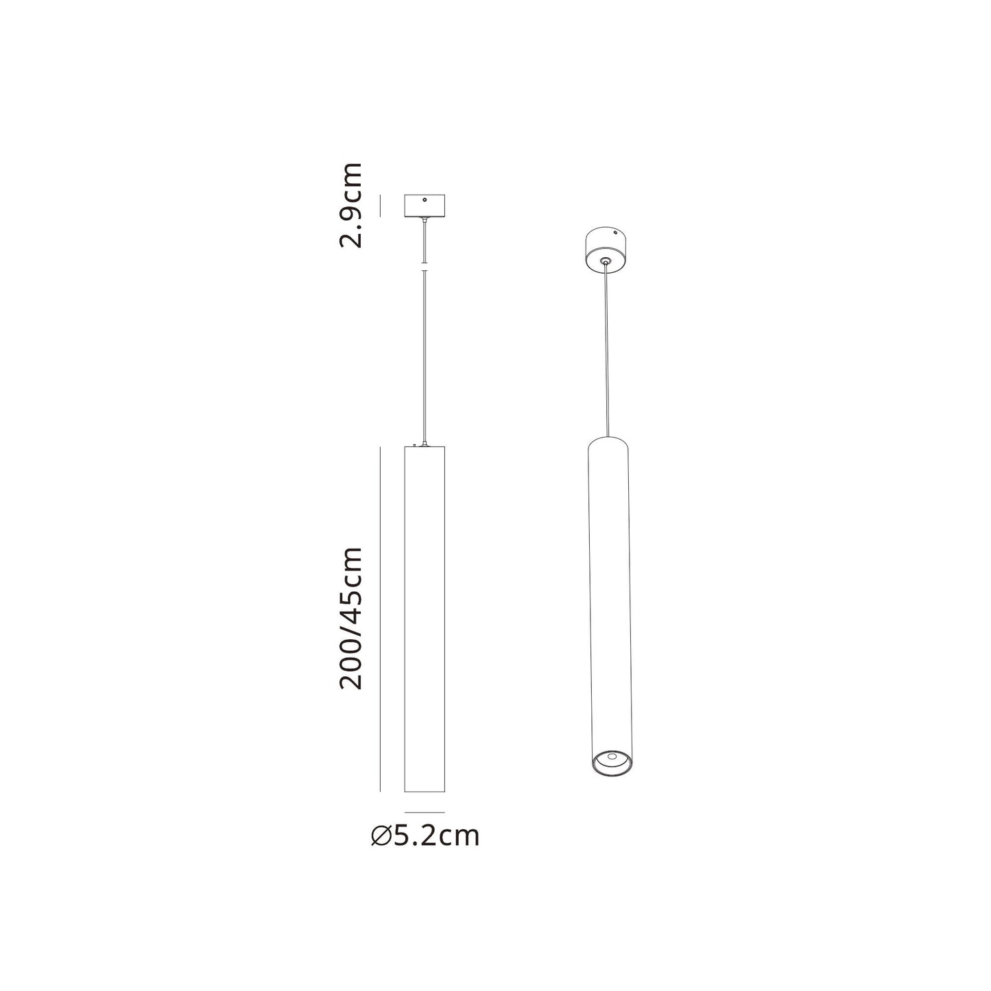 Bolonia 1 Light Pendant, 10W LED, CCT Switchable 2700/3200/4000K, 1120/1200/1230lm, White, 3yrs Warranty by Mantra