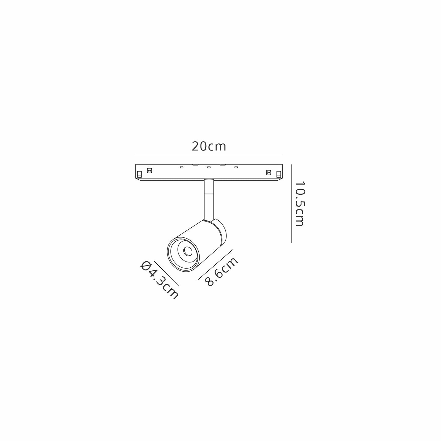 Magneto Spotlight Triac Dimmable, 7W LED, 3000K, 560lm, Gold/Black, 3yrs Warranty by Mantra