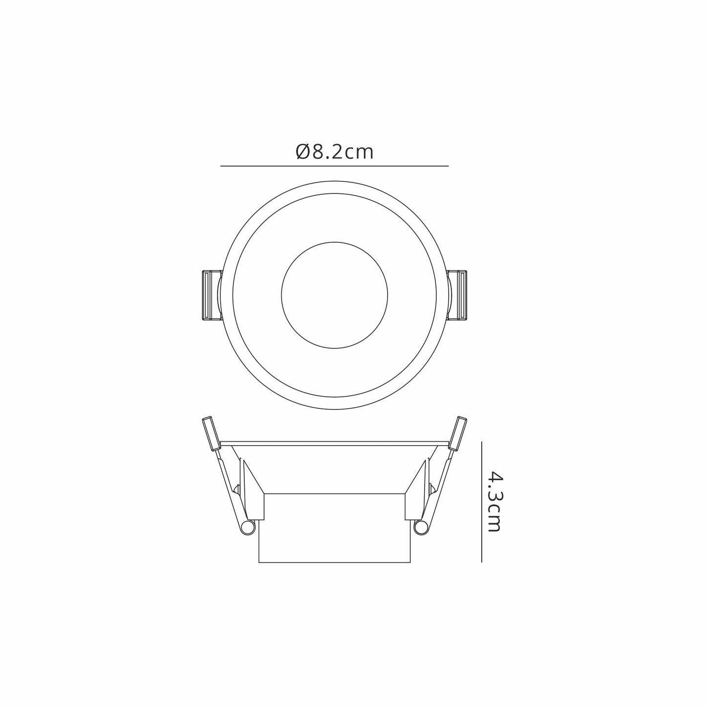 Trimasi 82 x 43mm Recessed Base, Sand Black by Mantra