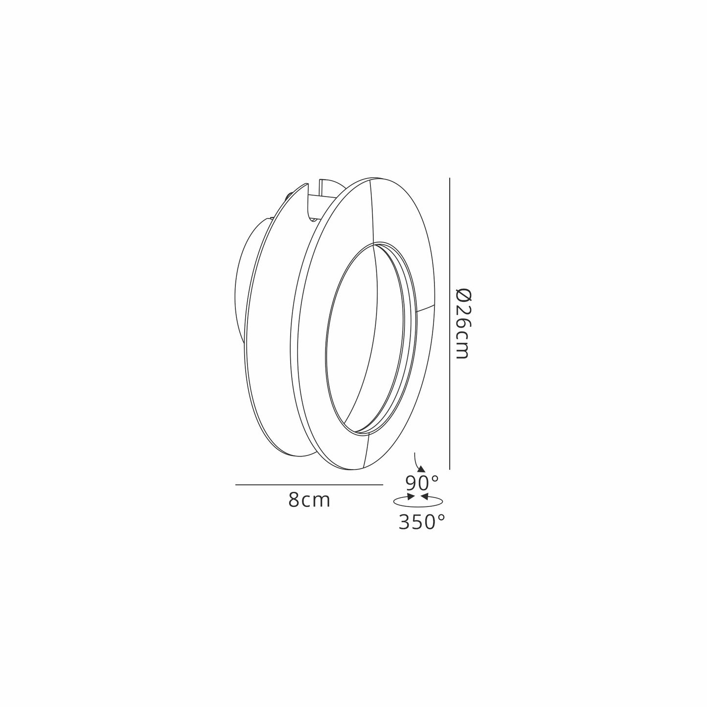 Toronto Wall Lamp, 15W LED, 3000K, 1200lm, Matt White, 3yrs Warranty by Mantra