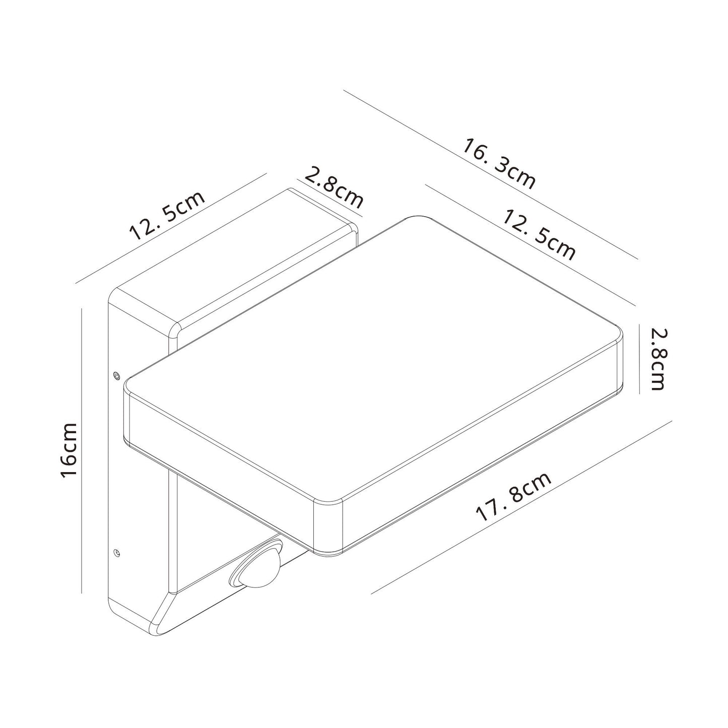 Cooper Motion Sensor Wall Lamp, 20W LED, 3000K, 1700lm, IP54, White, 3yrs Warranty by Mantra