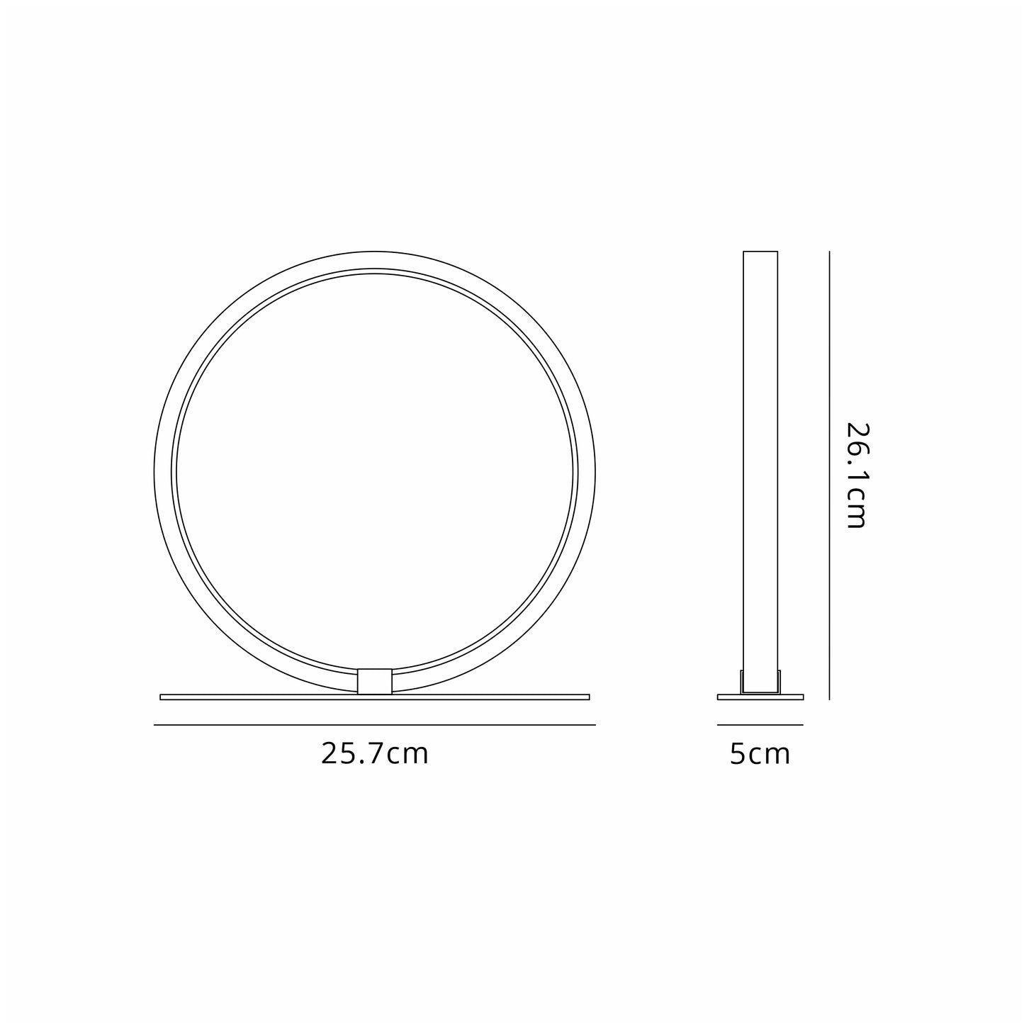 Kitesurf 26cm Table Lamp, 8W LED, 3000K, 640lm, White, 3yrs Warranty by Mantra