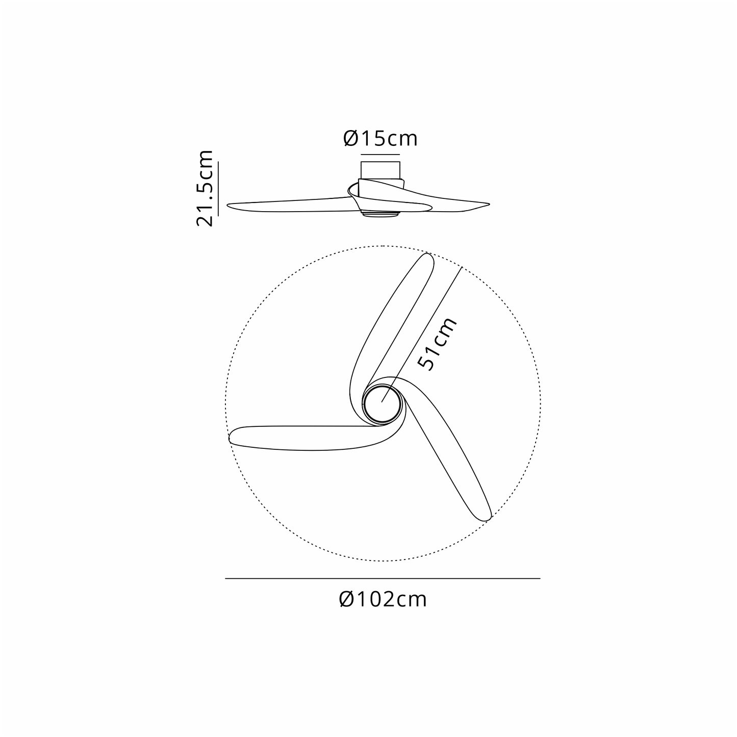 Island 24W LED Dimmable Ceiling Light With Built-In 30W DC Fan, 2700-5000K Remote & APP Control, 1700lm, White, 5yrs Warranty by Mantra