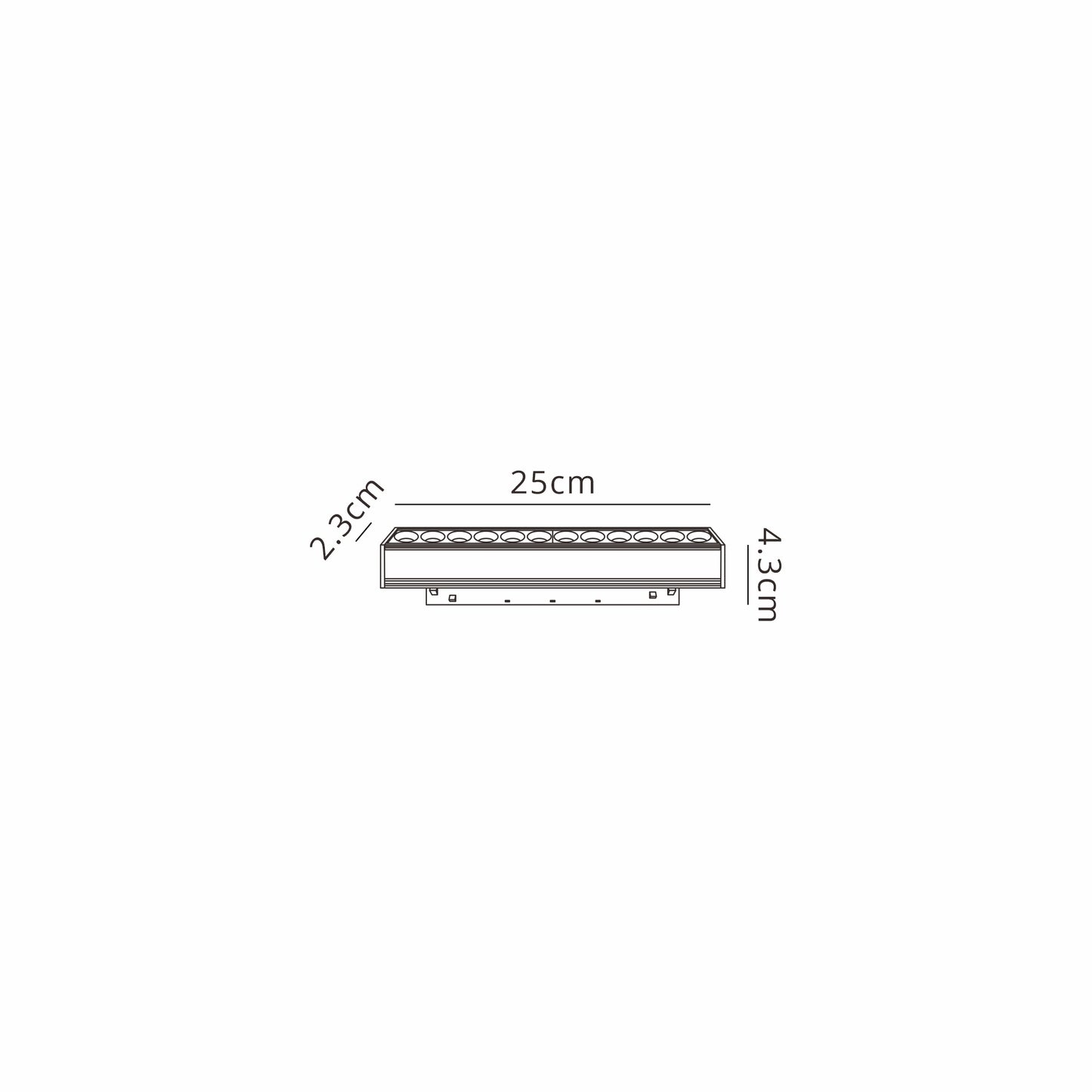 Magneto Linear Light COB, 250mm, 12W LED, 4000K, 1000lm, Black, 3yrs Warranty by Mantra