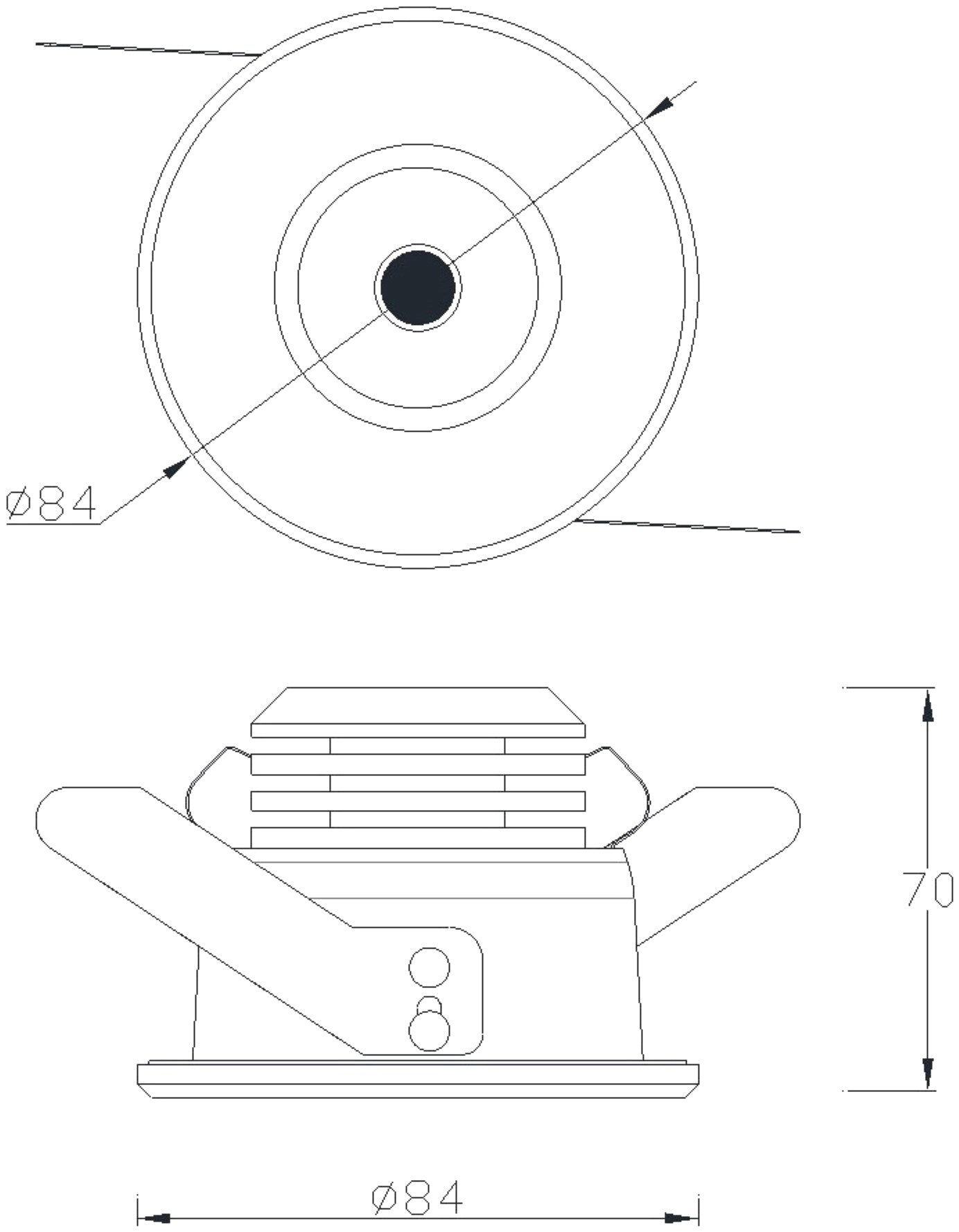 Cies Downlight 8.4cm Round 7W COB LED 4000K, 640lm, IP54, Matt White, Driver Included, 3yrs Warranty by Mantra