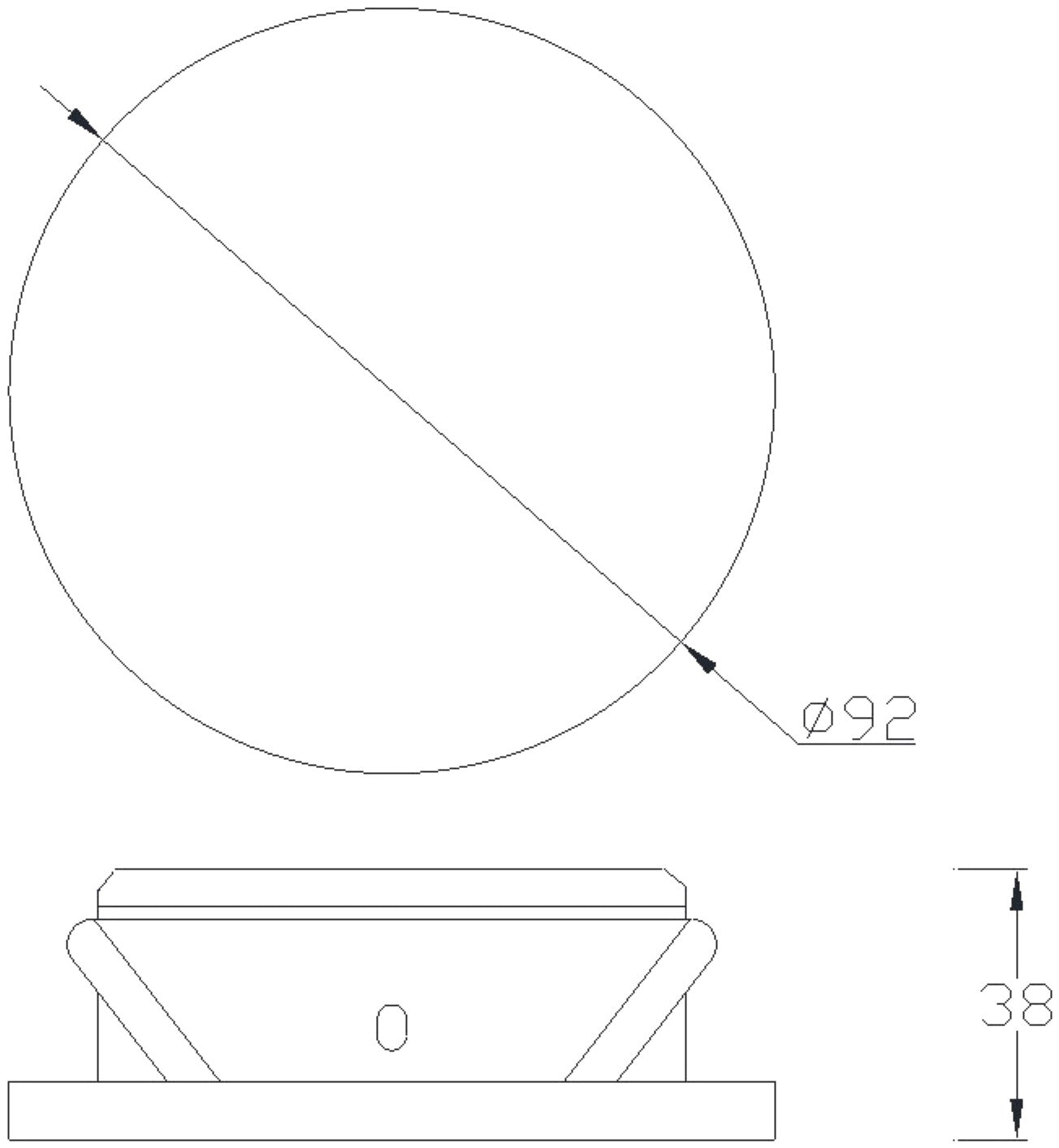 Metacrilato Downlight 9.2cm Round 7W LED 3000K, 410lm, IP54, Matt White, Driver Included, 3yrs Warranty by Mantra