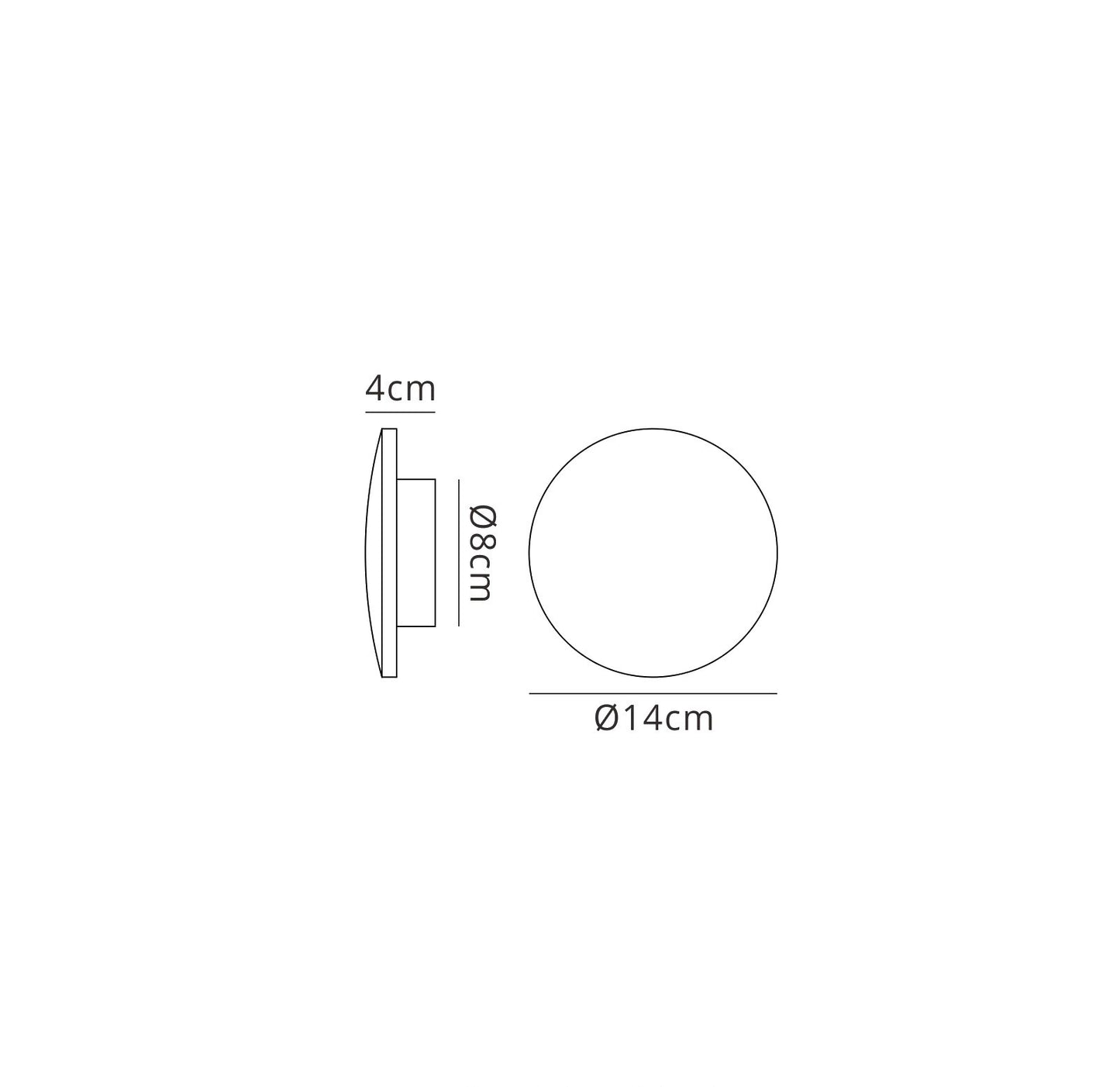 Bora Bora Wall Light 13.5cm Round 6W LED 3000K, 540lm, Matt White, 3yrs Warranty by Mantra